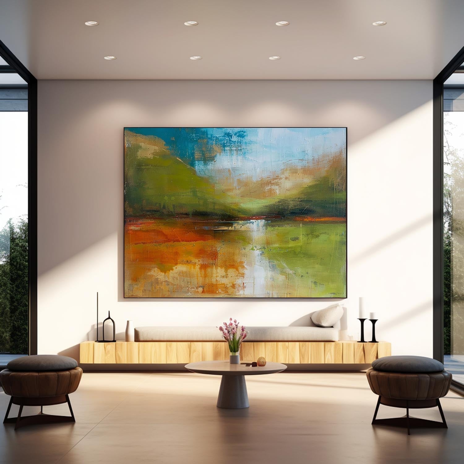 Wall Art Abstract Scandinavian Healing Natural Landscape