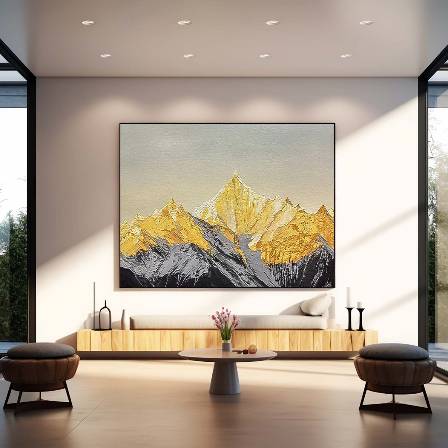 Wall Art Landscape Impasto Contemporary Majestic