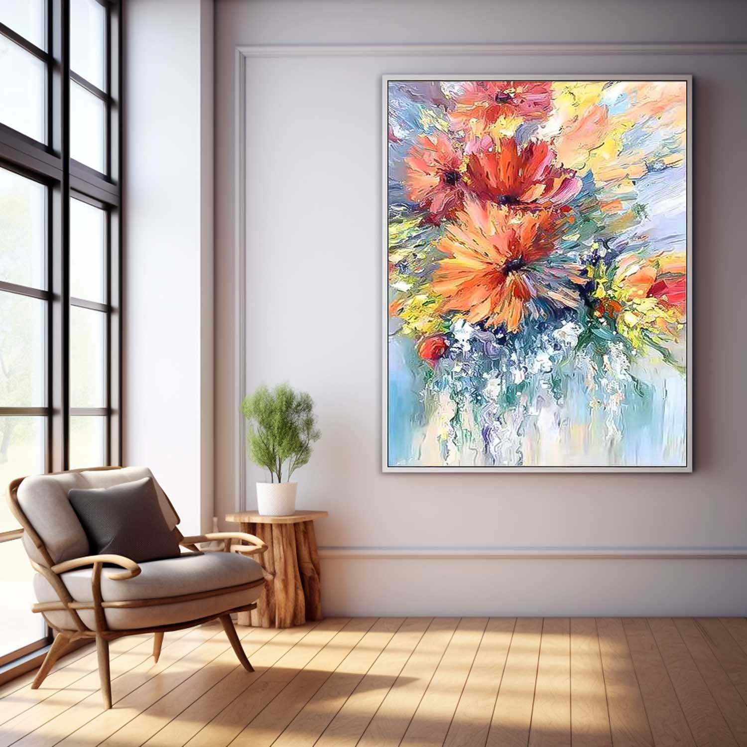 Wall Art Vibrant Floral Pop Decor Elegant