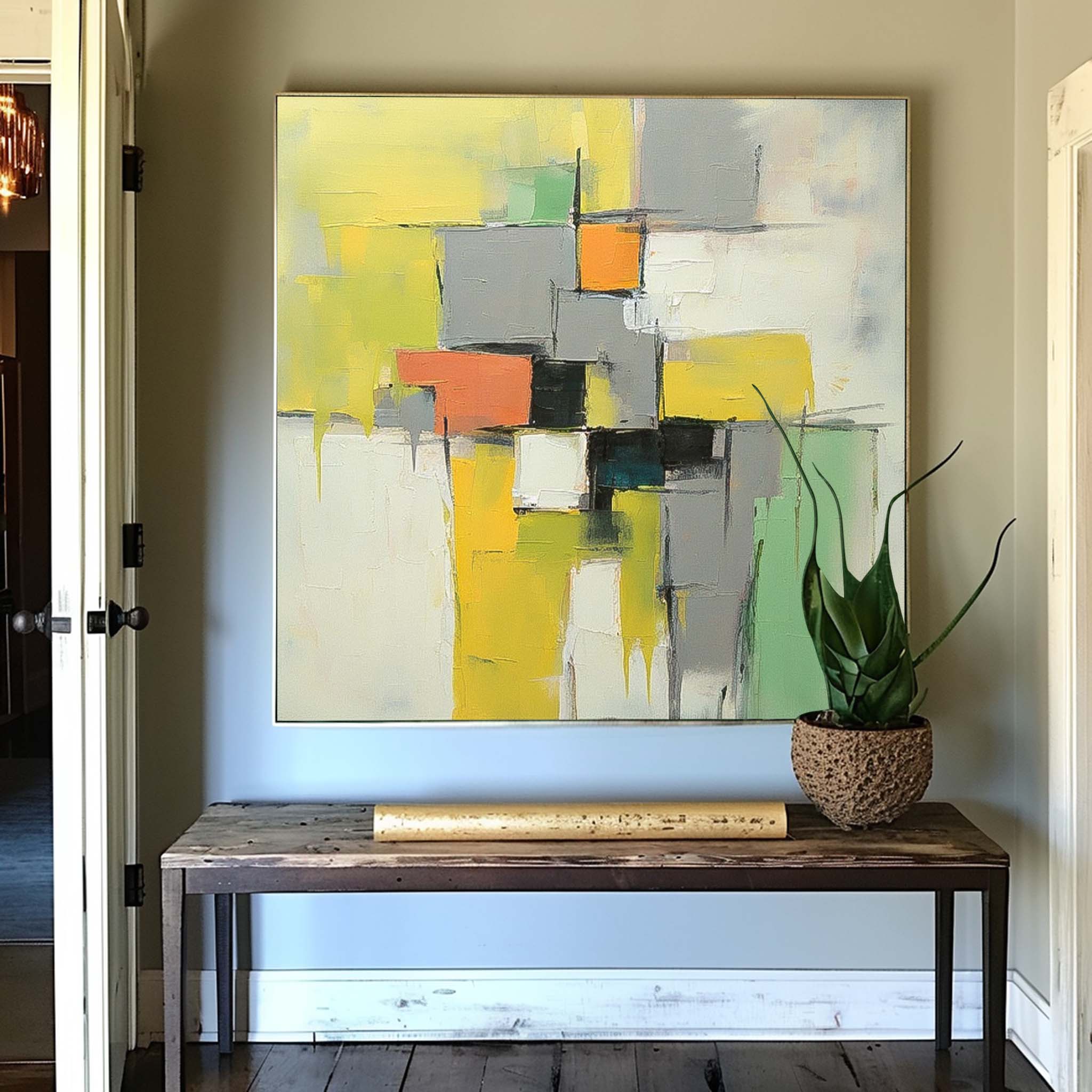 Wall Art Dynamic Abstract Contemporary Painterly