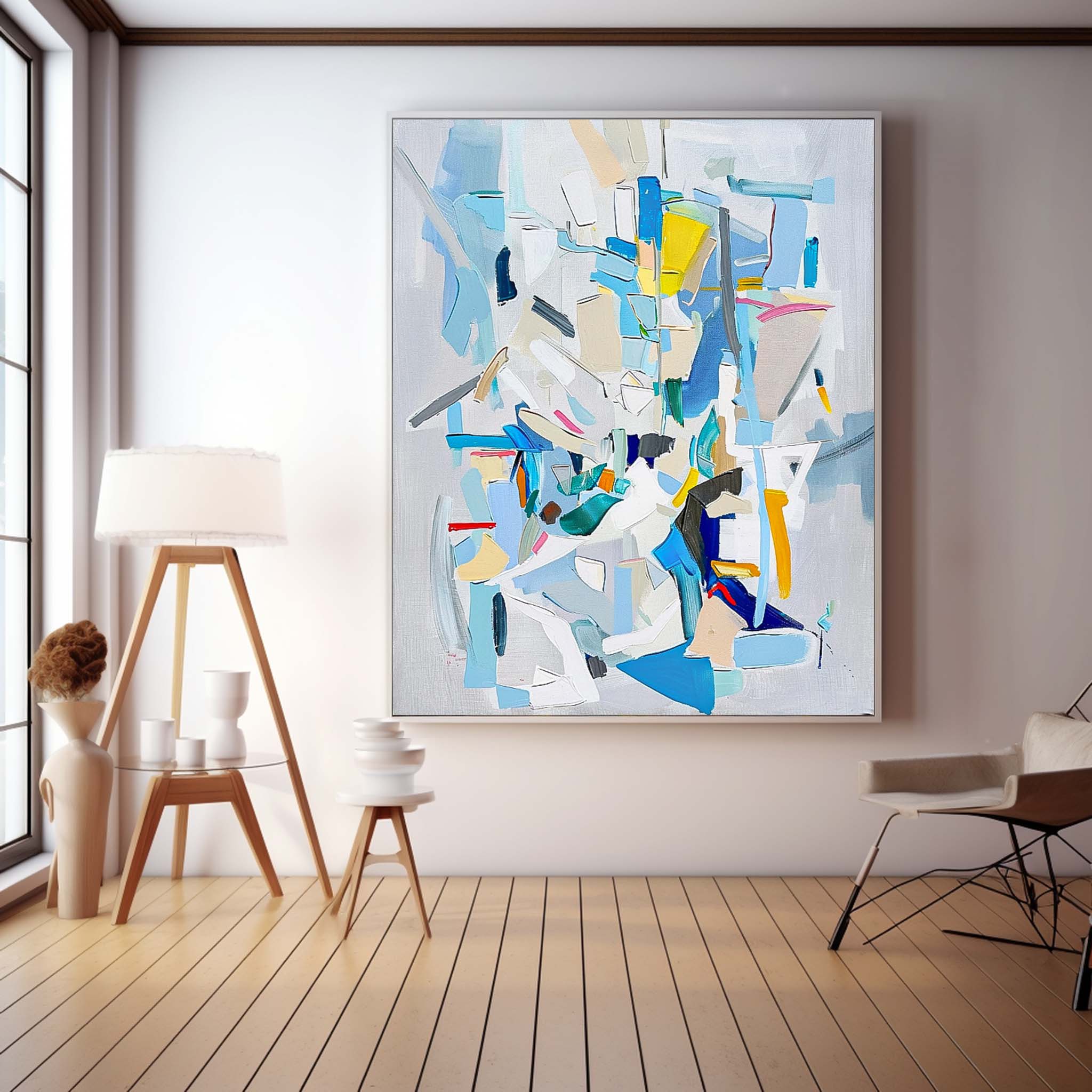 Wall Art Overlapping Abstract Energetic Lively