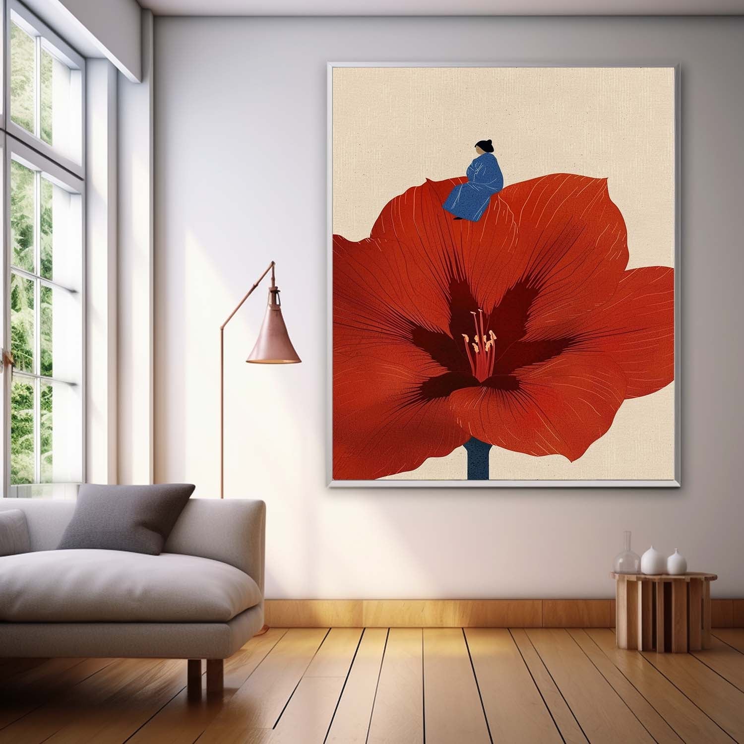 Wall Art People Oriental Surreal Floral Elegant