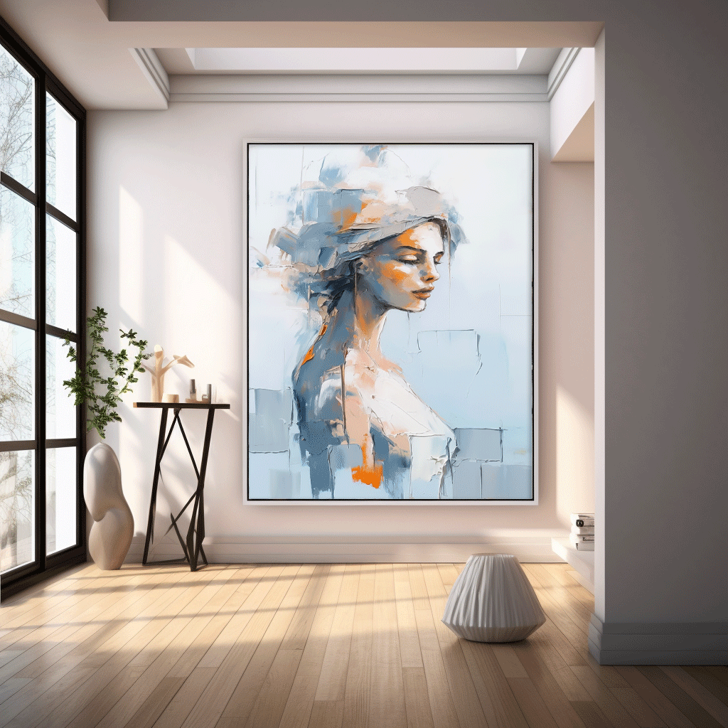 Wall Art People Impasto Floral Modern Abstract
