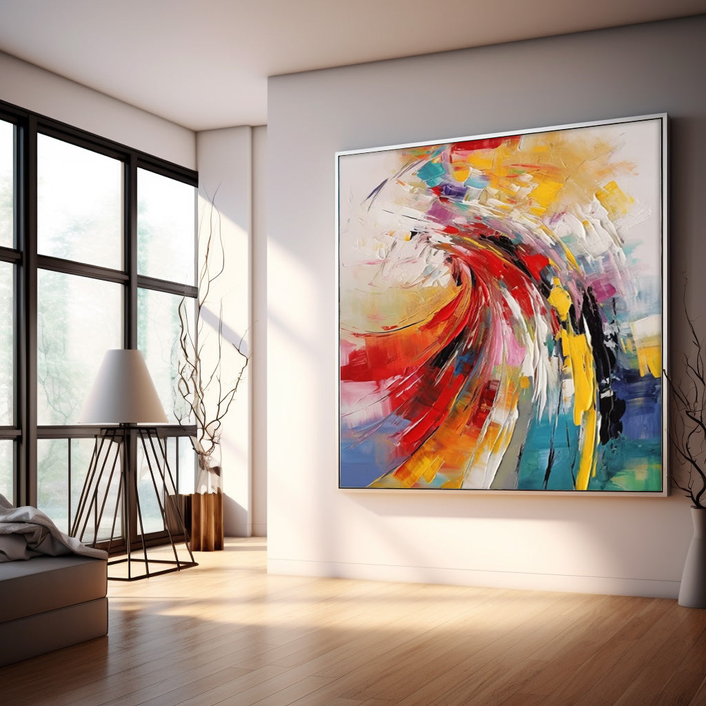 Wall Art Impasto Abstract Contemporary Dynamic
