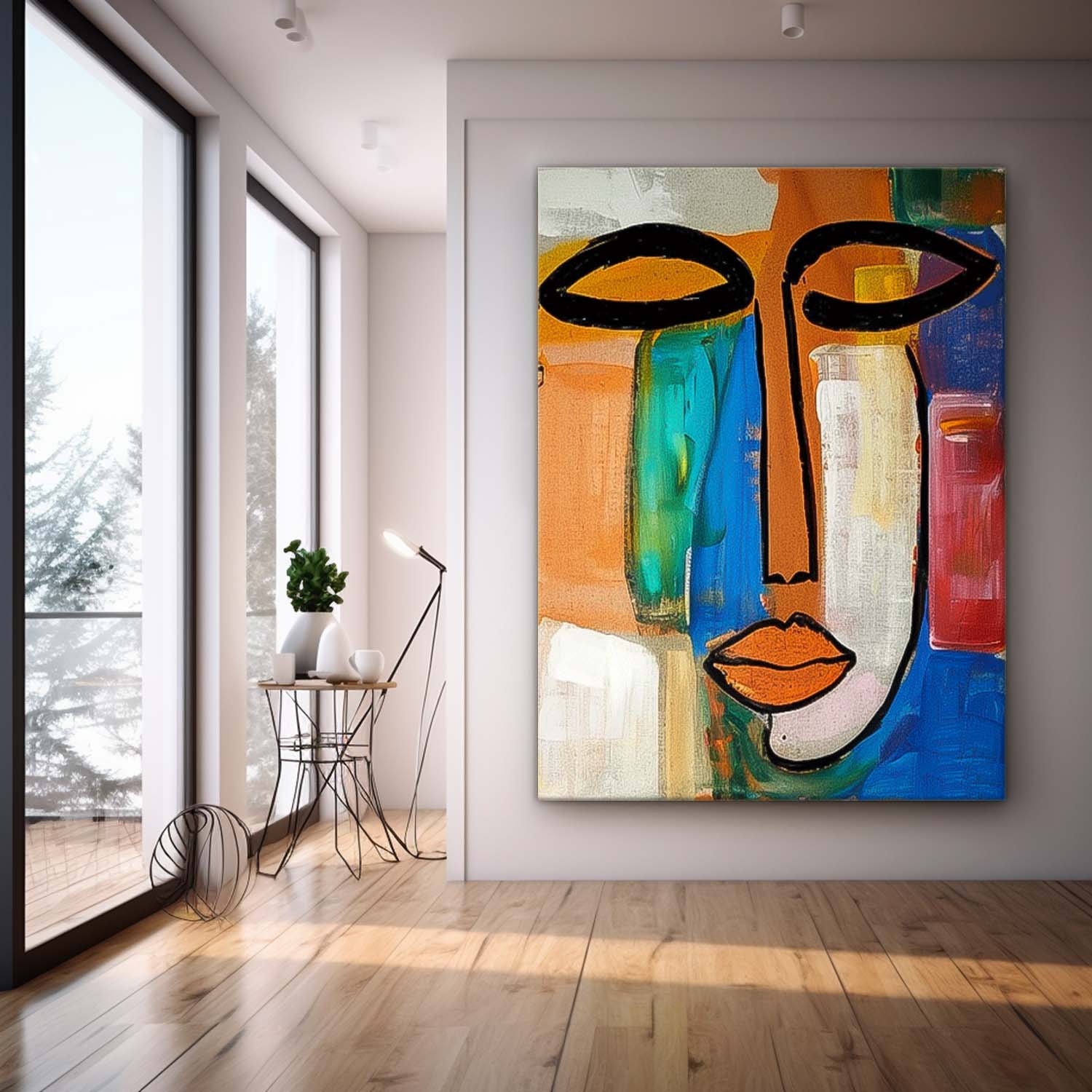 Wall Art Abstract People Vibrant Painterly