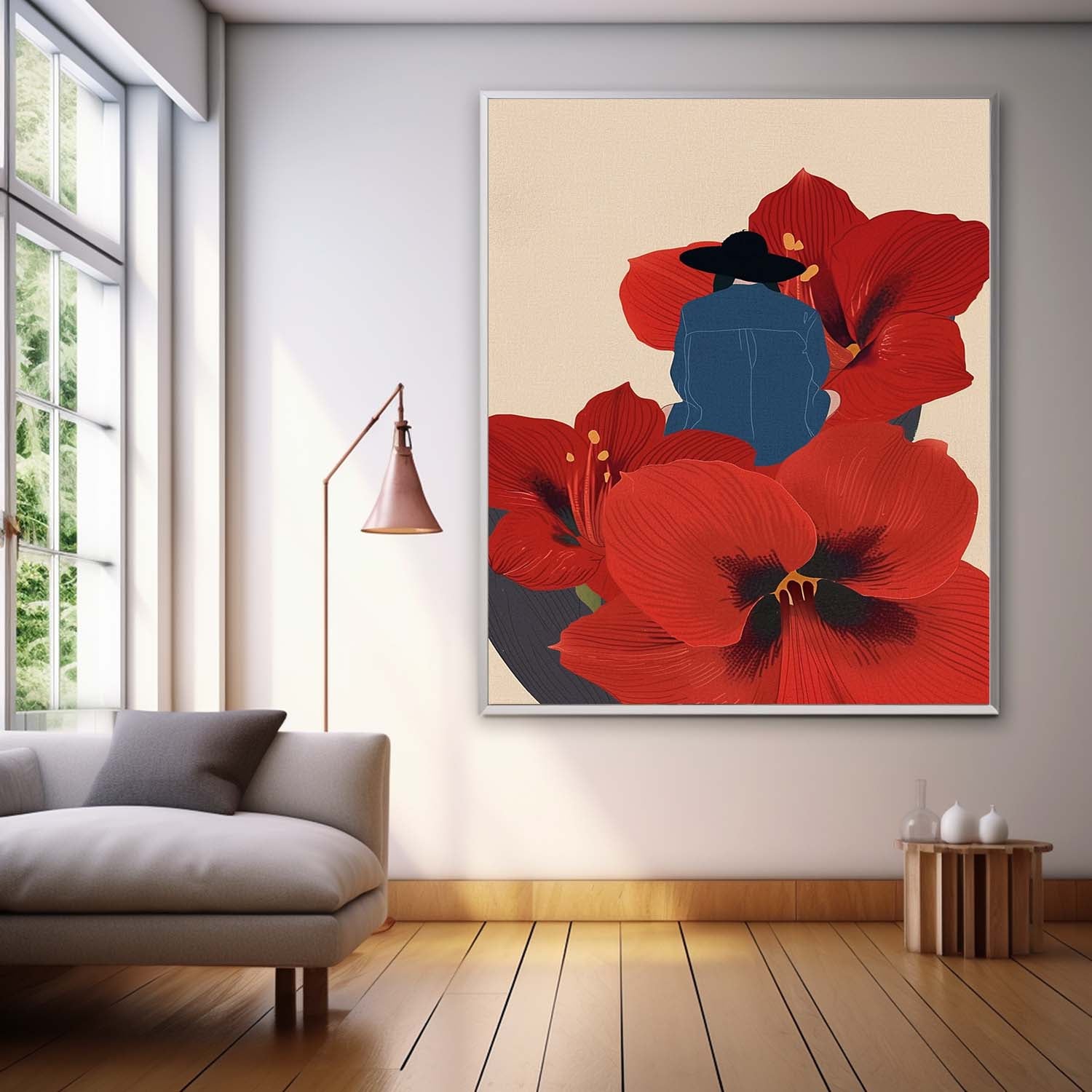 Wall Art People Modern Abstract Oversized Floral