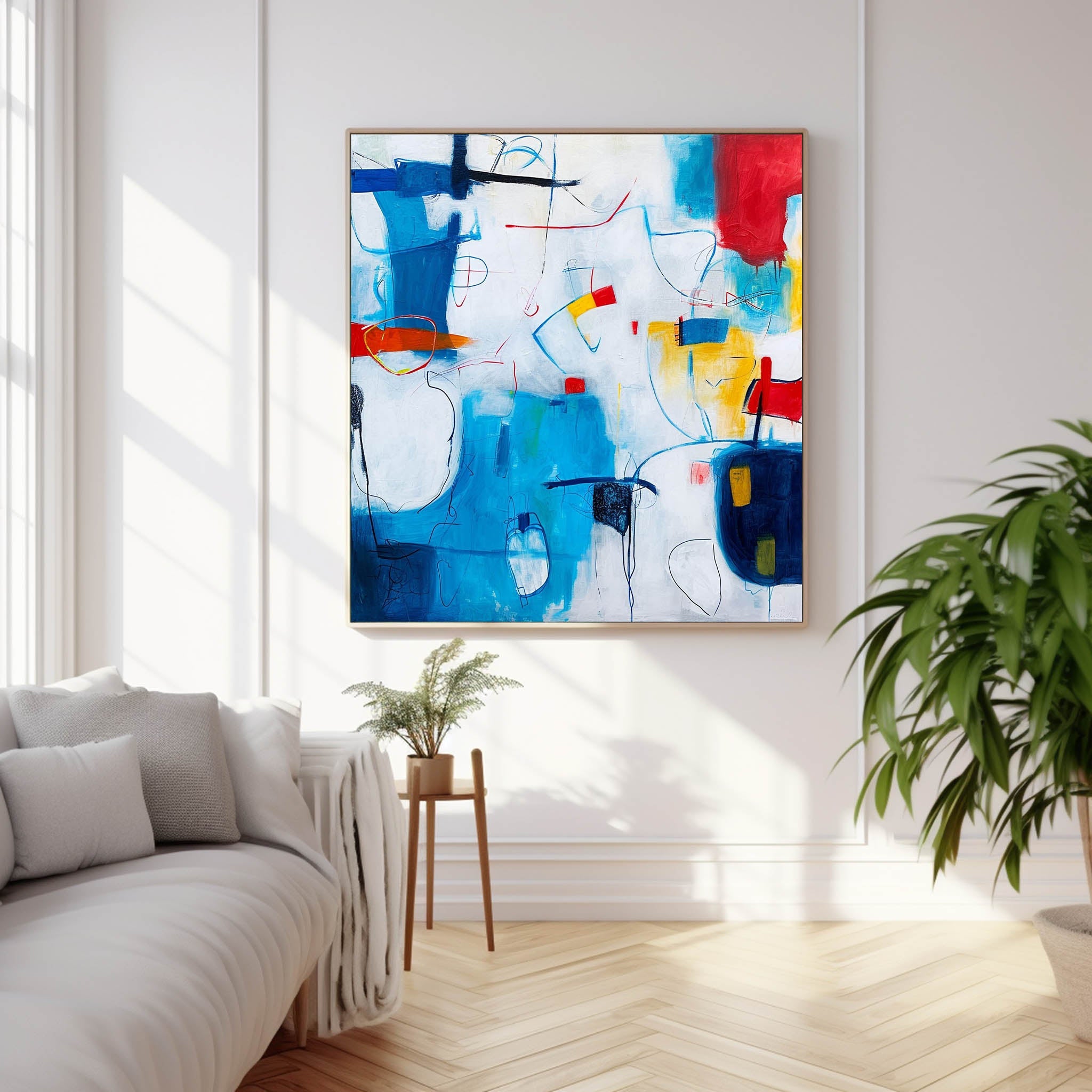 Wall Art Mix Media Abstract Whimsical
