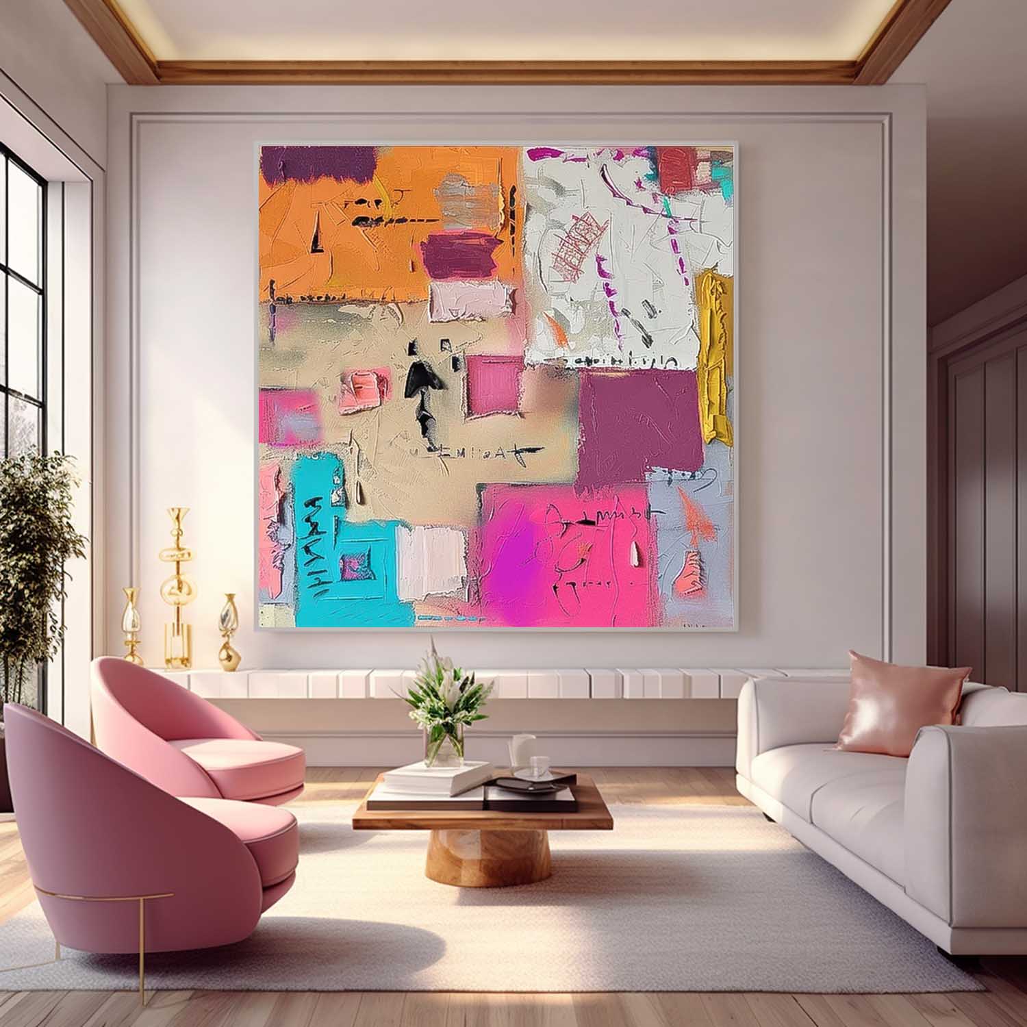 Wall Art Abstract Cheerful Warm Pop