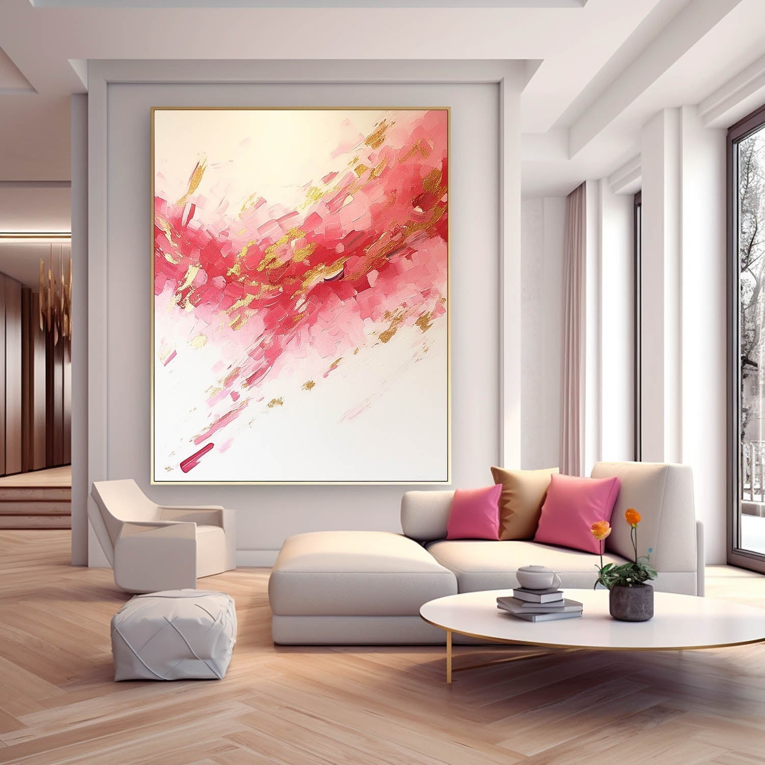 Abstract Canvas Art AB593 - Neutralighting