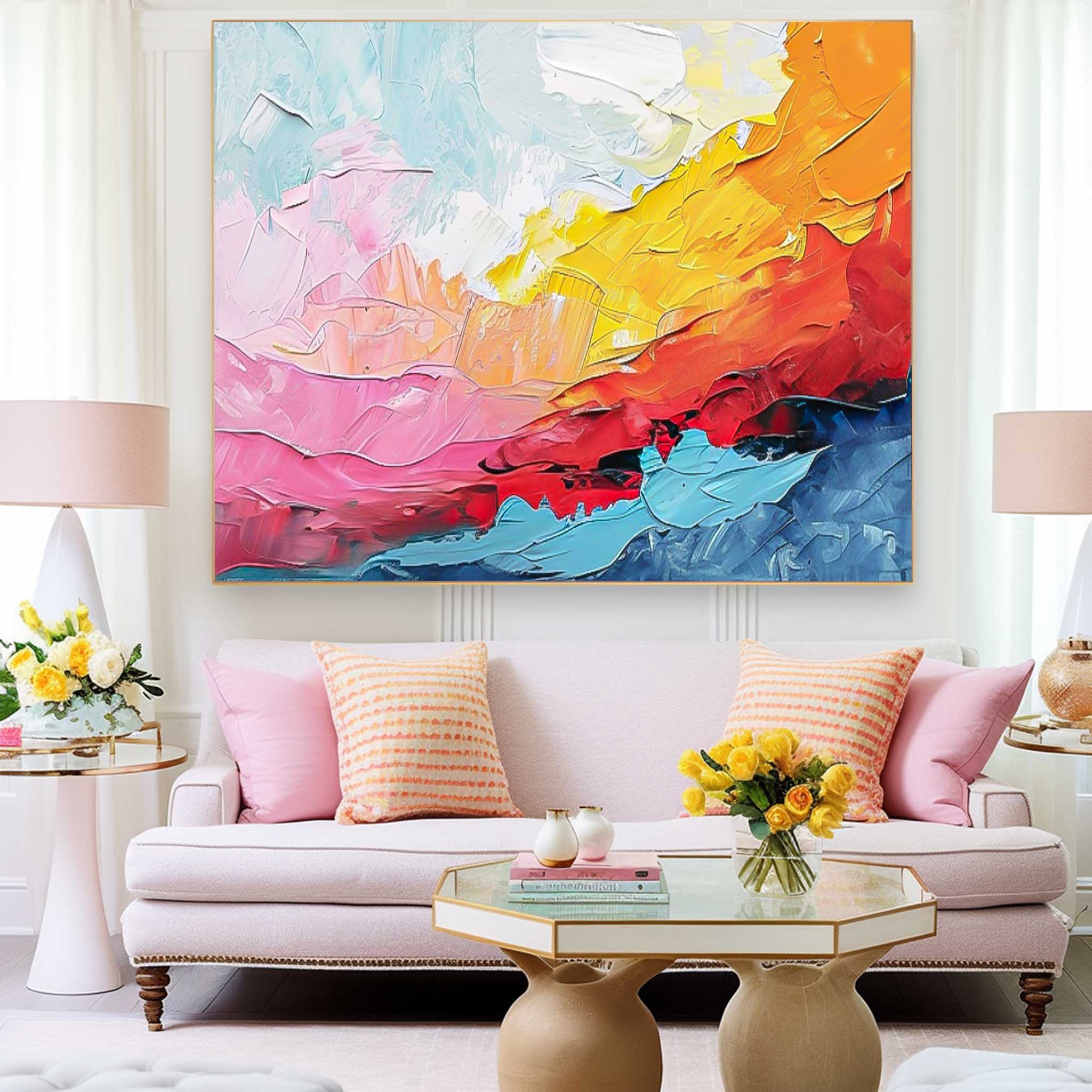 Wall Art Abstract Bold Color Pop Contemporary