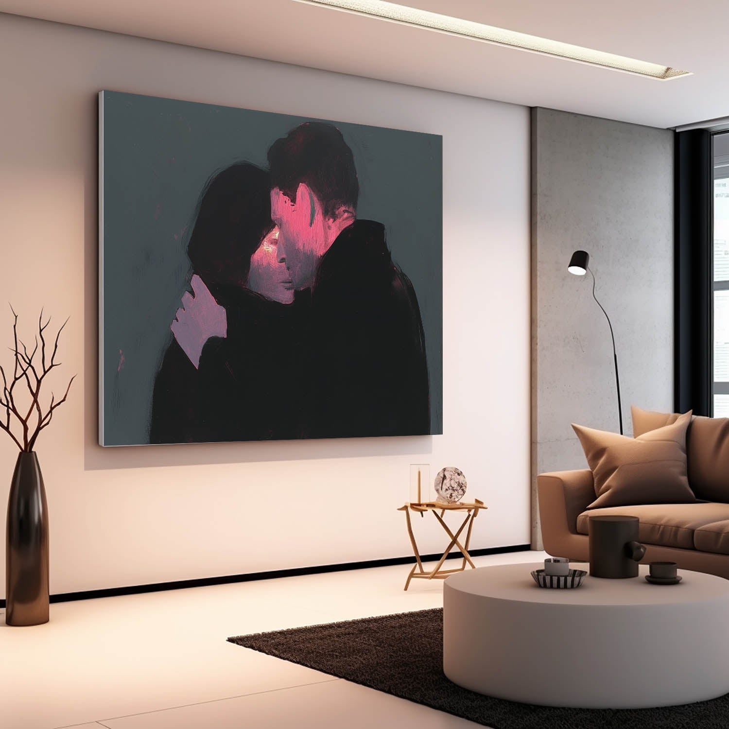 Expressionist Intimacy Painting Moody Modern