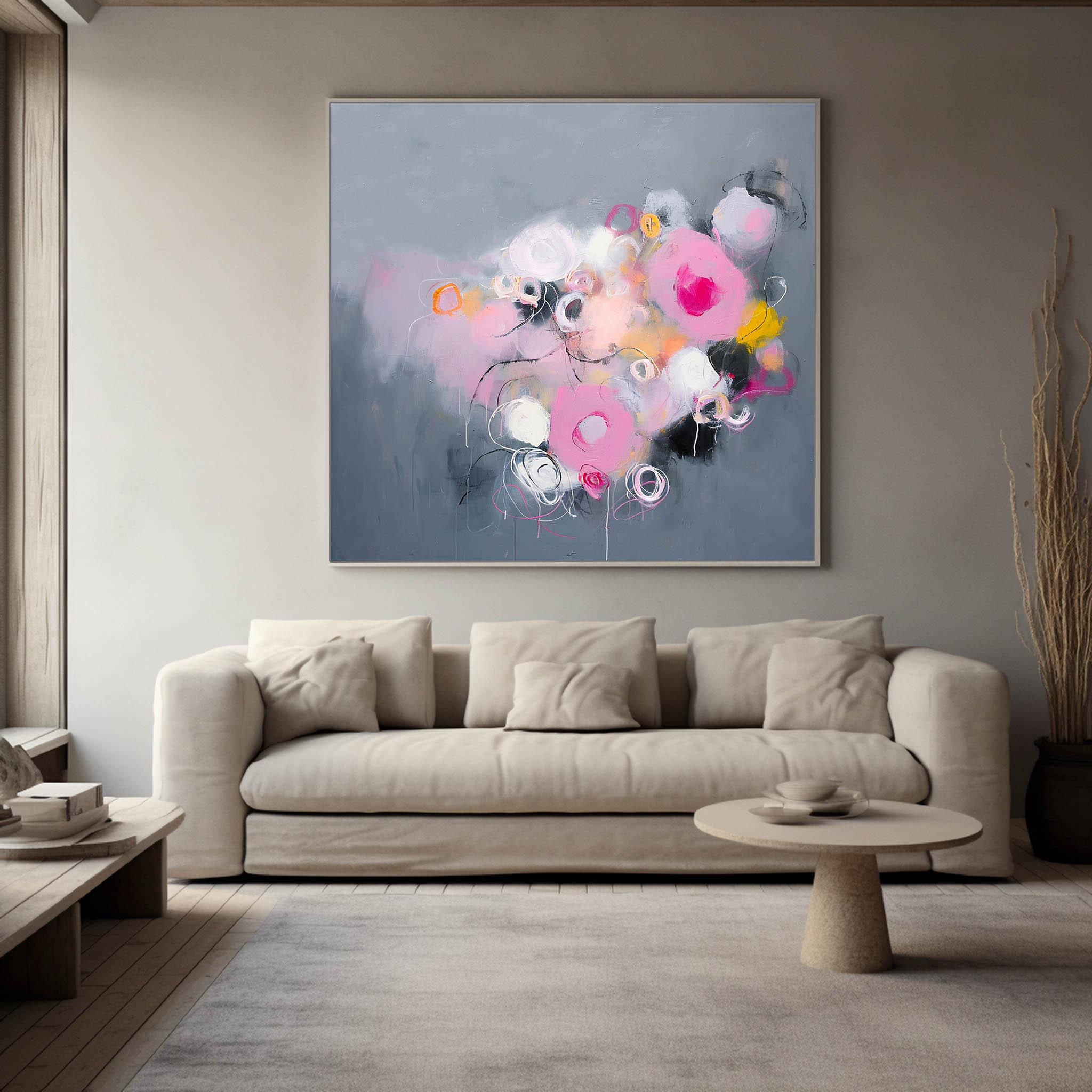 Wall Art Edgy Grungy Colorful Abstract Pop