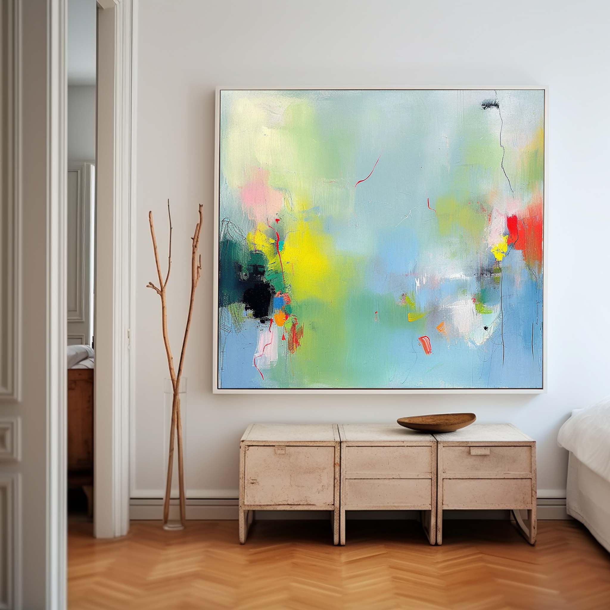 Wall Art Painterly Soft Fluid Abstract Serene