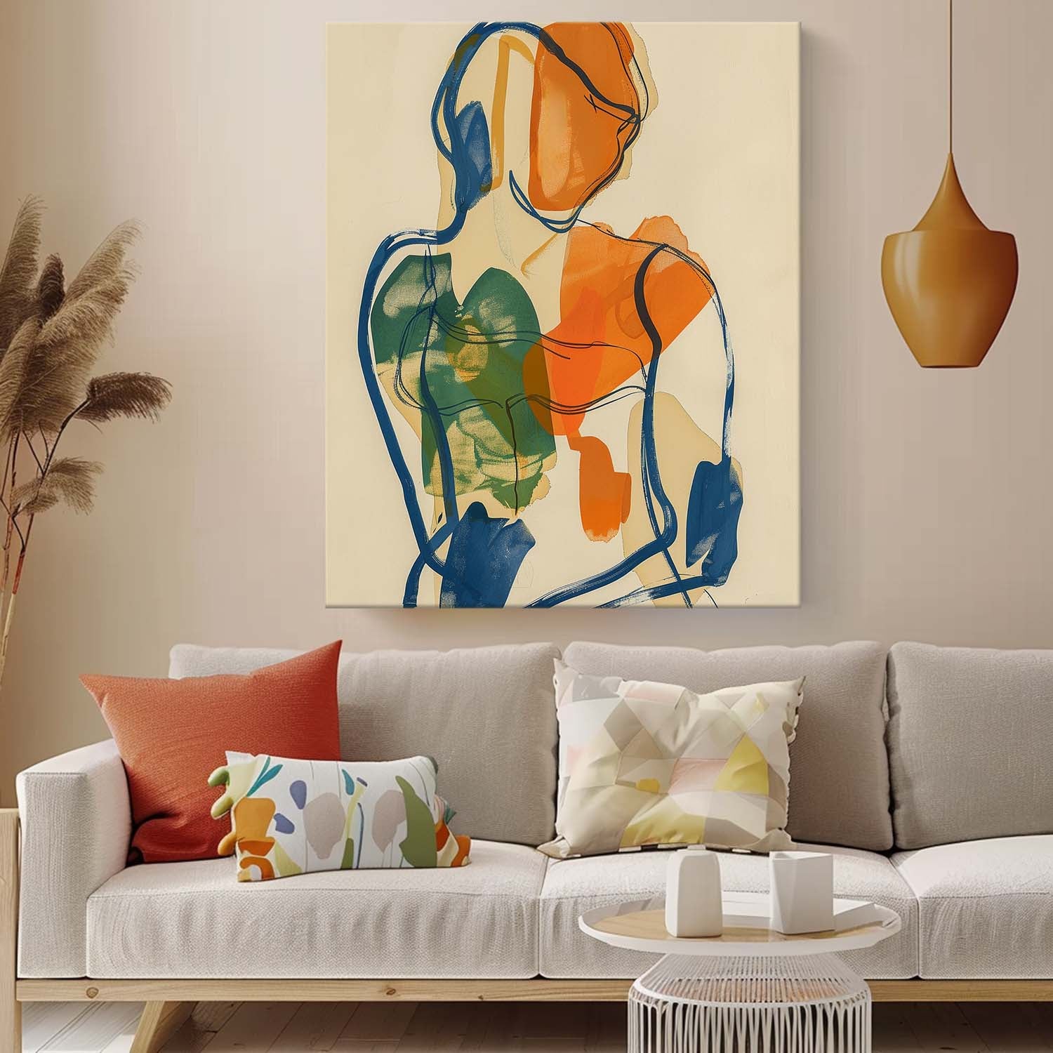 Wall Art Minimalist People Playful Line Abstract
