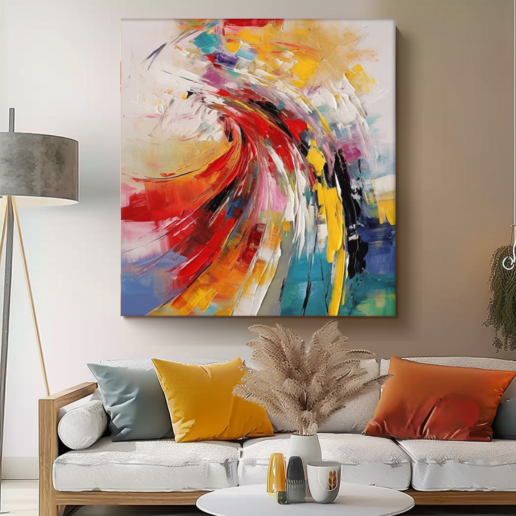 Wall Art Impasto Abstract Contemporary Dynamic