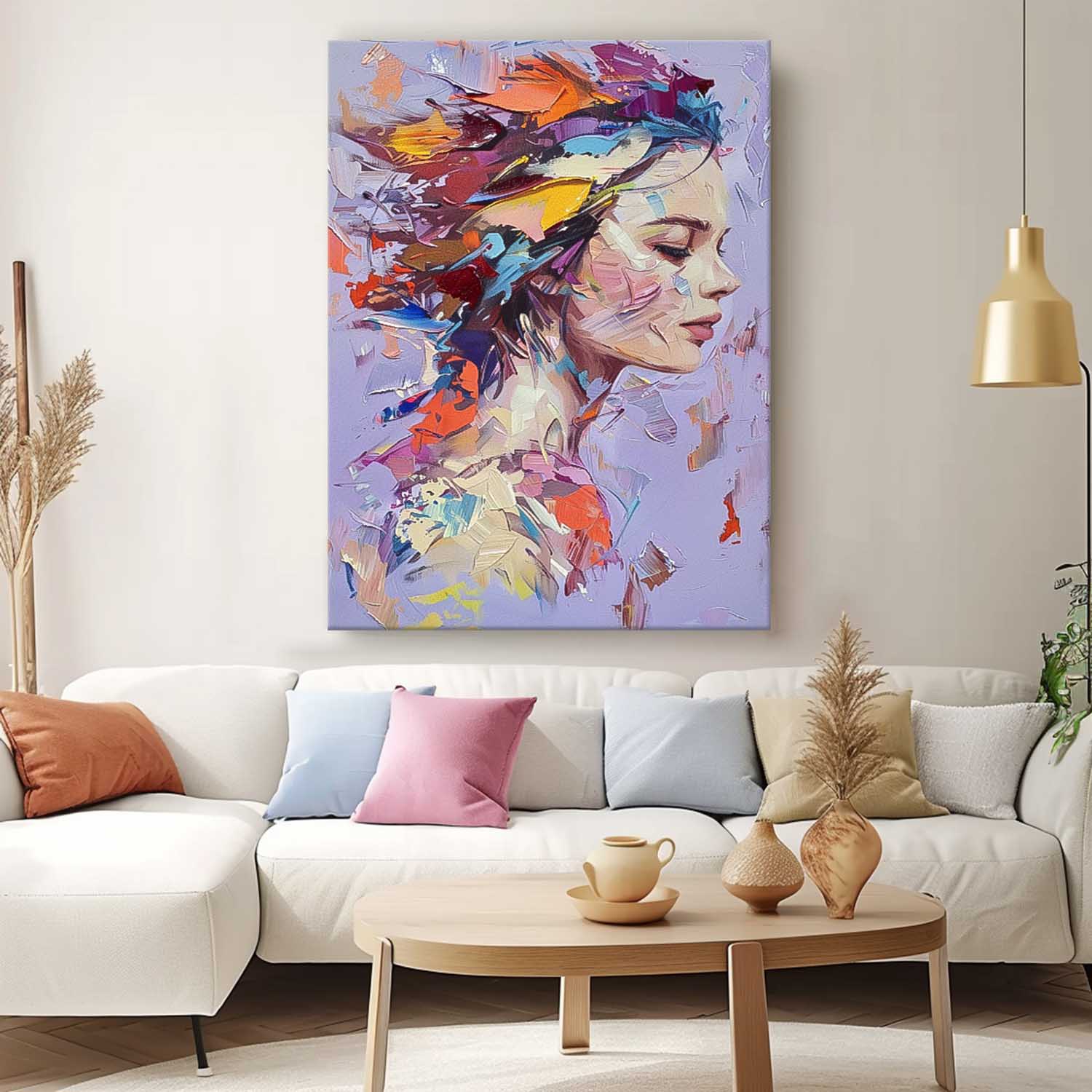 Wall Art Portrait Energetic Painterly Elegant