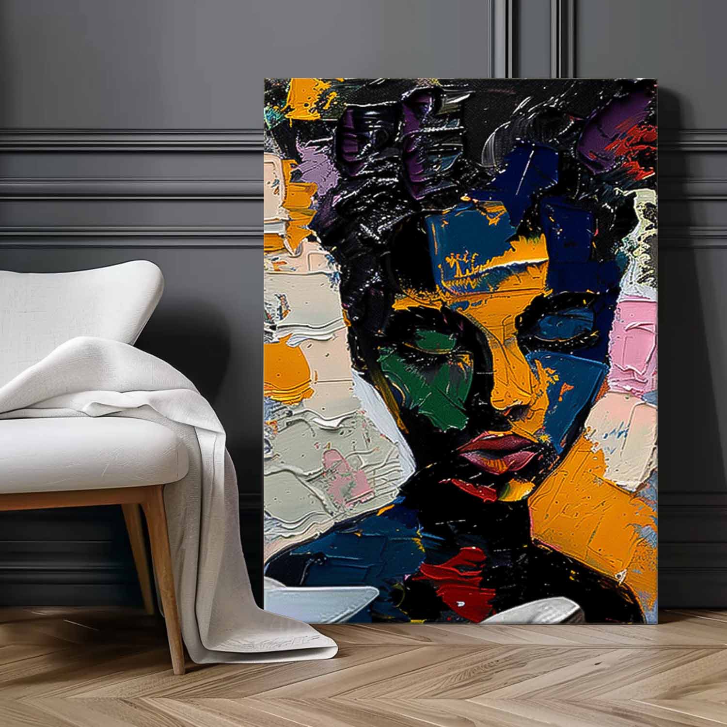 Wall Art Impasto People Painterly Scene