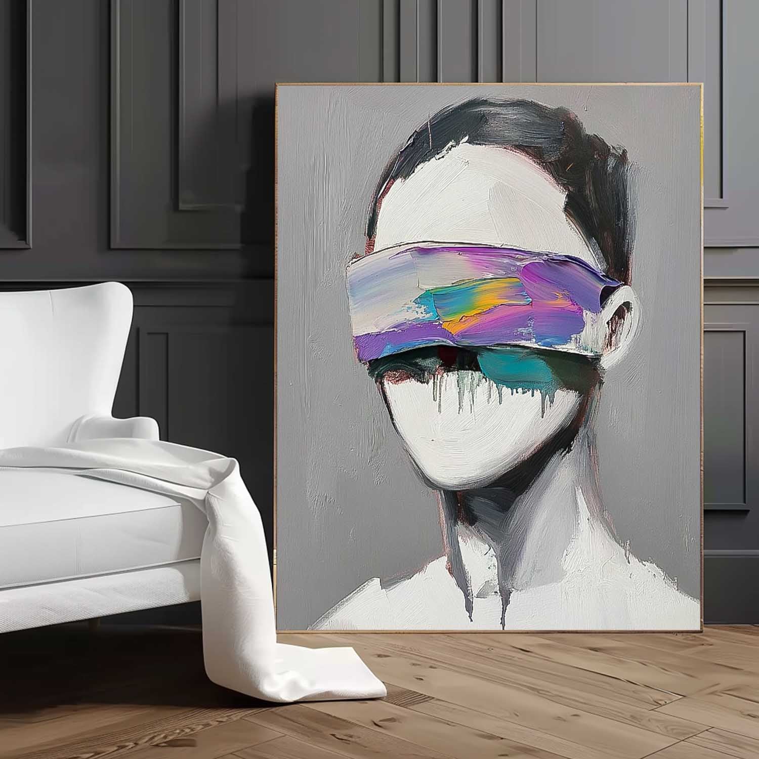 Wall Art People Scandinavian Minimalist Rainbow