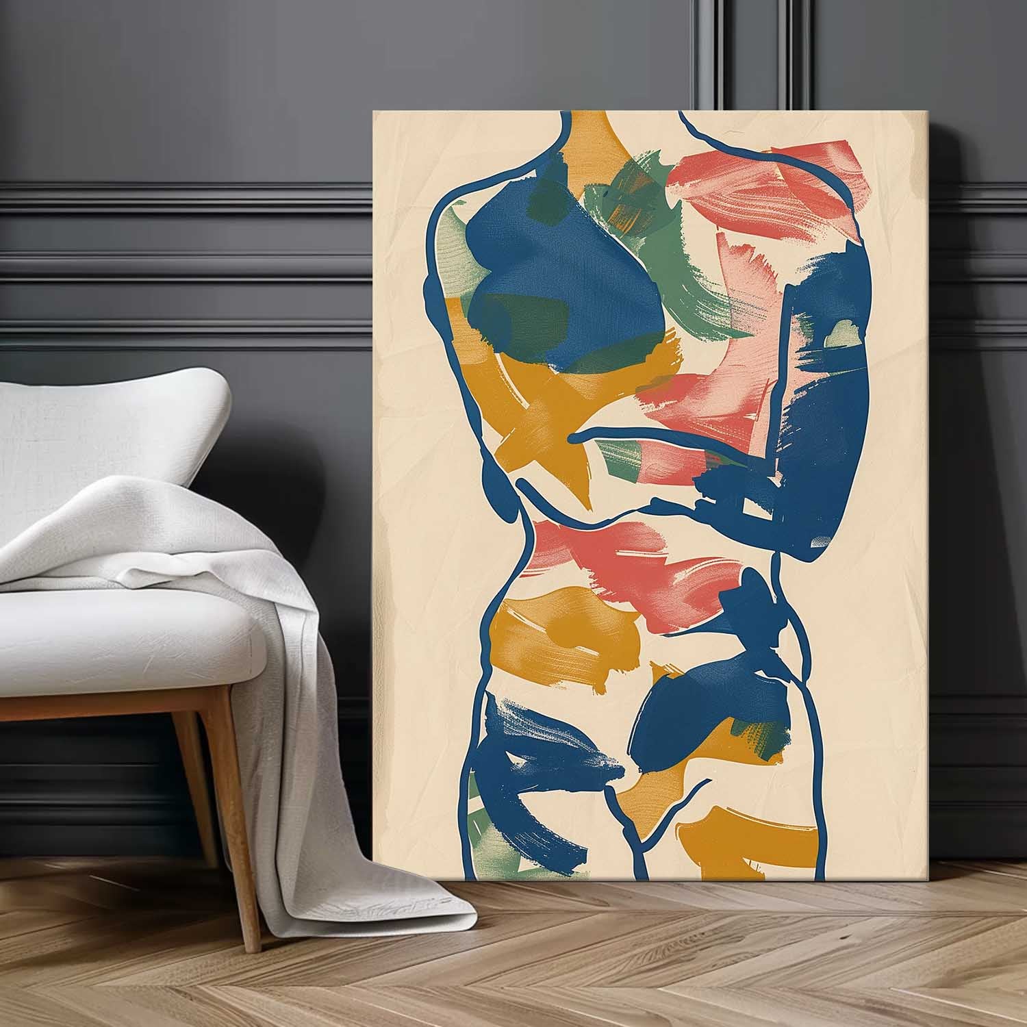 Wall Art Figurative Minimalist Line Painterly