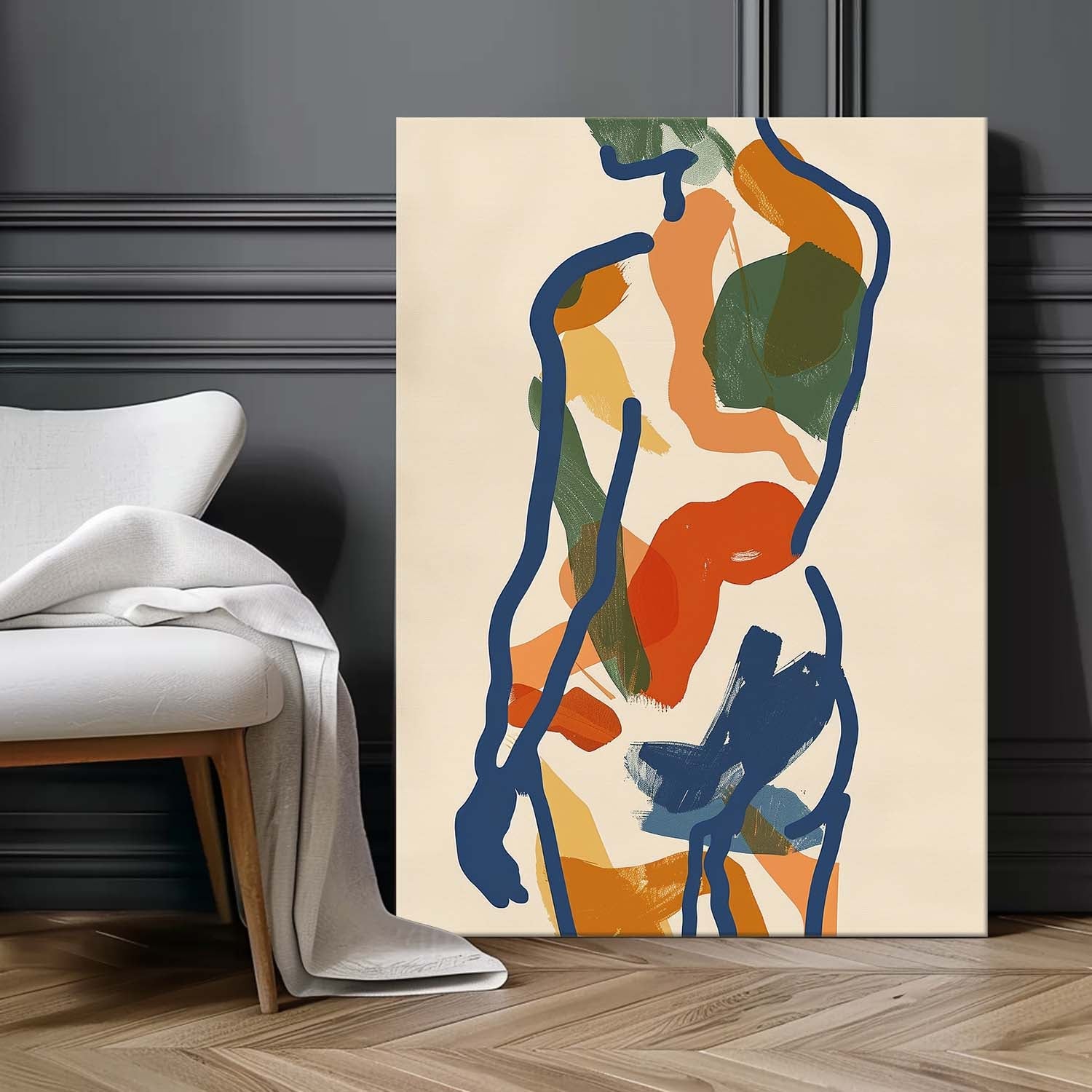 Wall Art People Abstract Line Minimalist