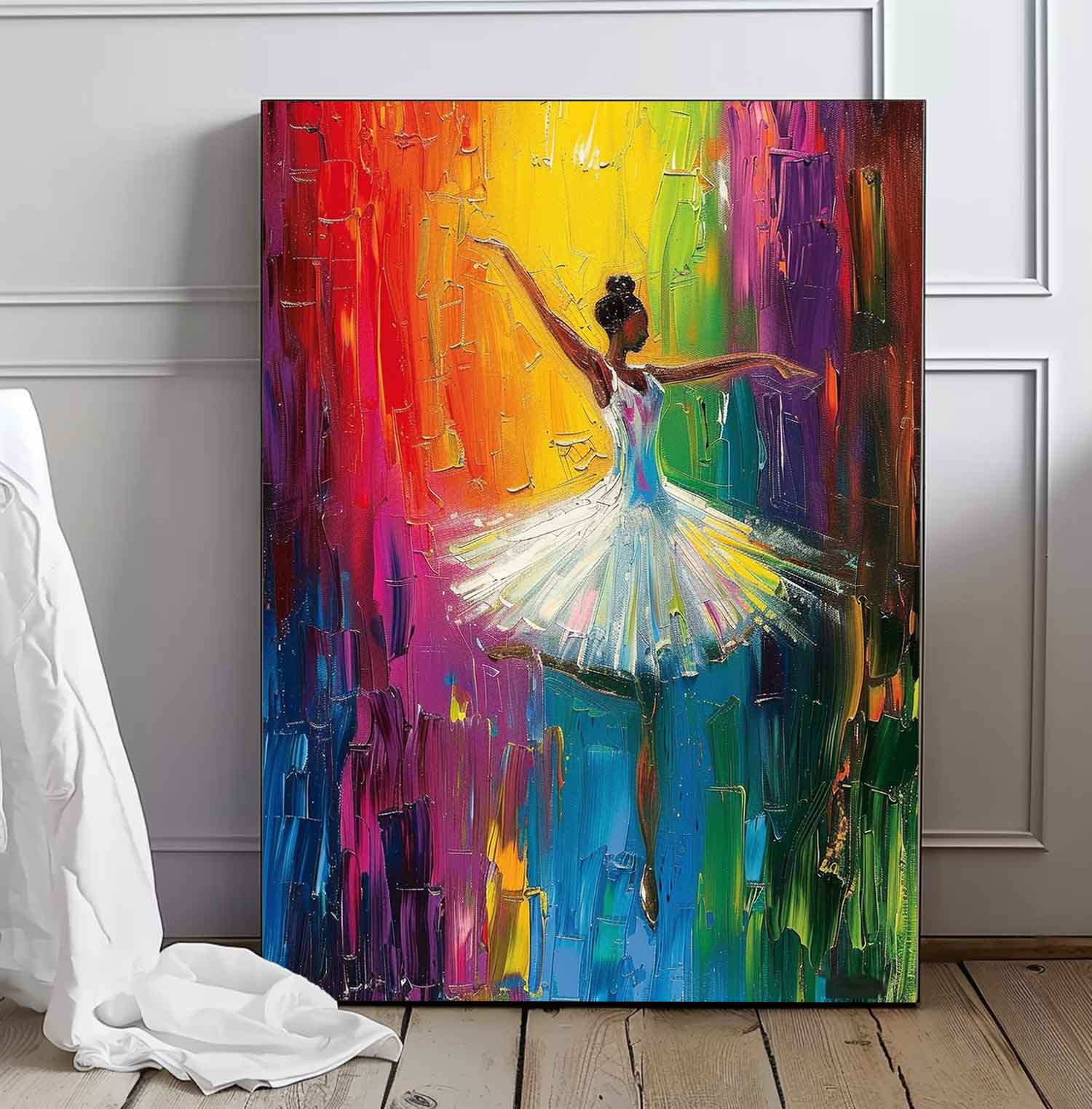 Wall Art Impasto Ballerina Dance Expressionist