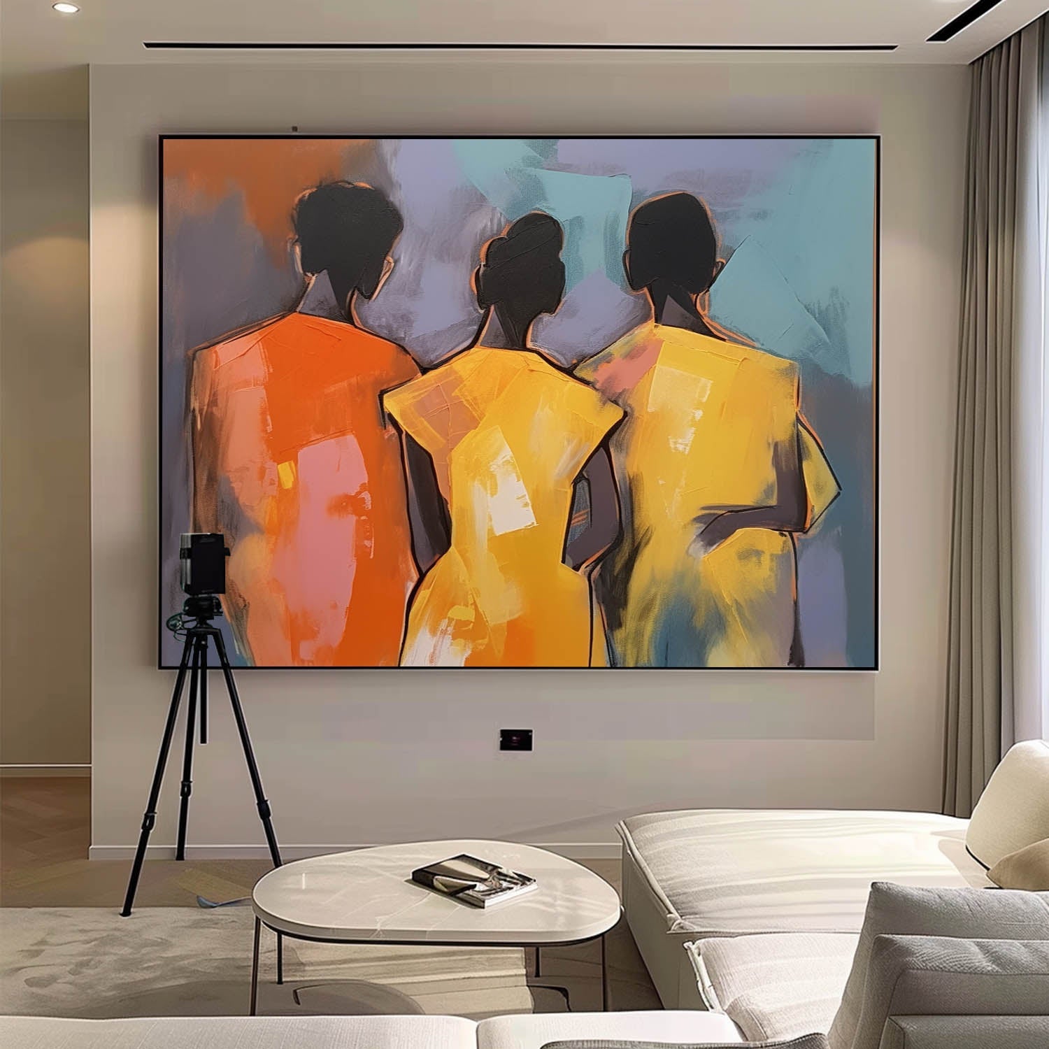 Wall Art People Contemporary Abstract Vibrant