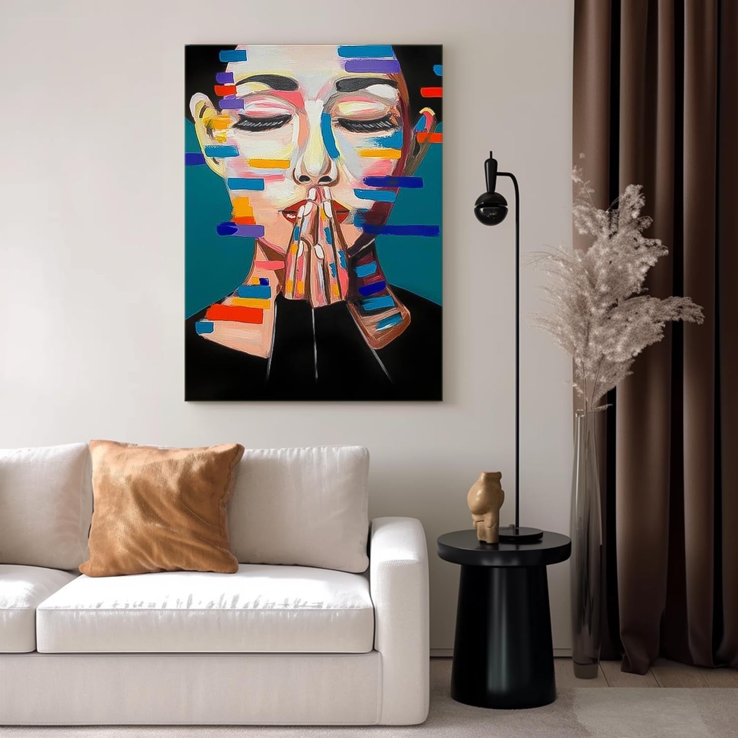 Wall Art Emotional Vibrant Portrait Contemporary