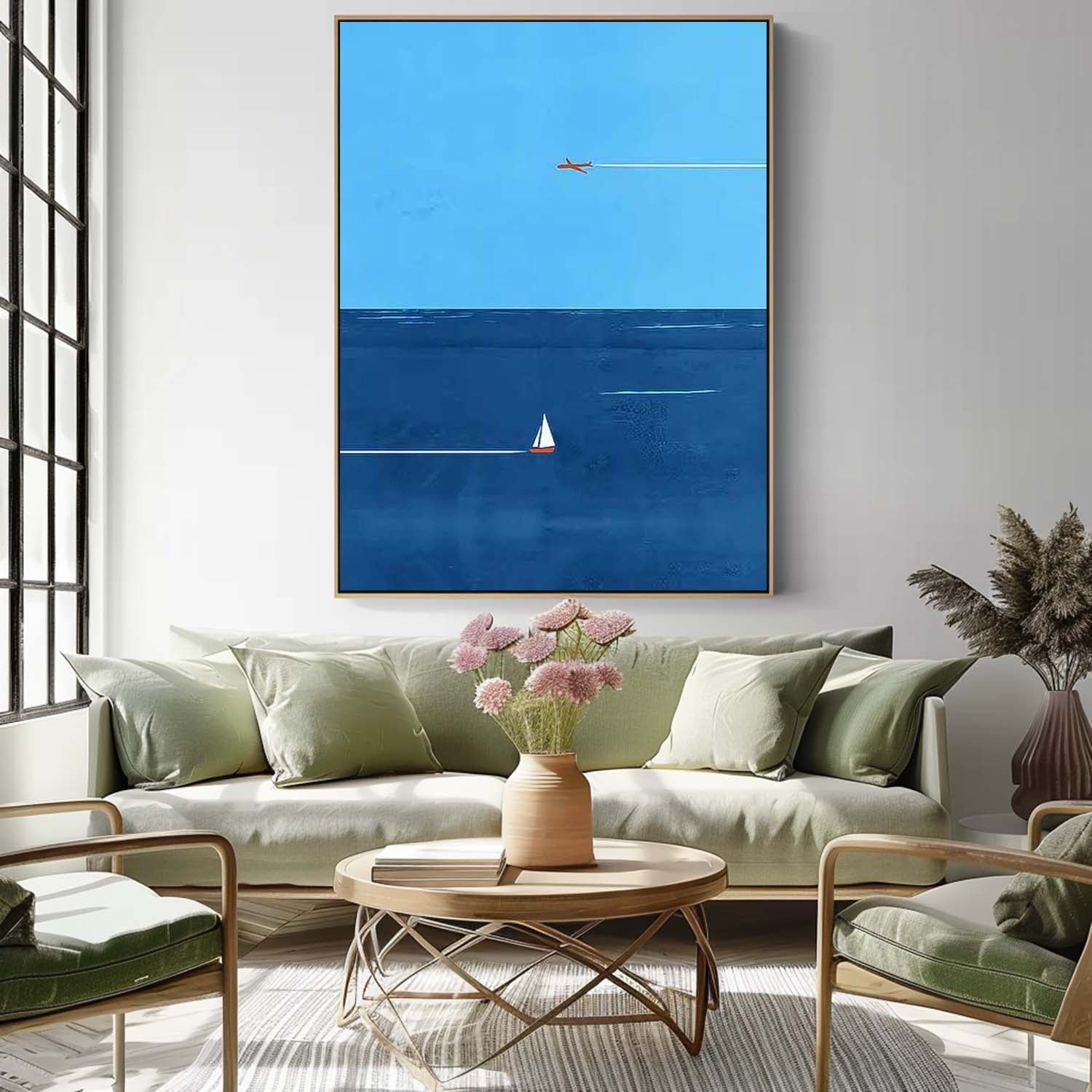 Wall Art Aerial View Minimalist Serene Solitary