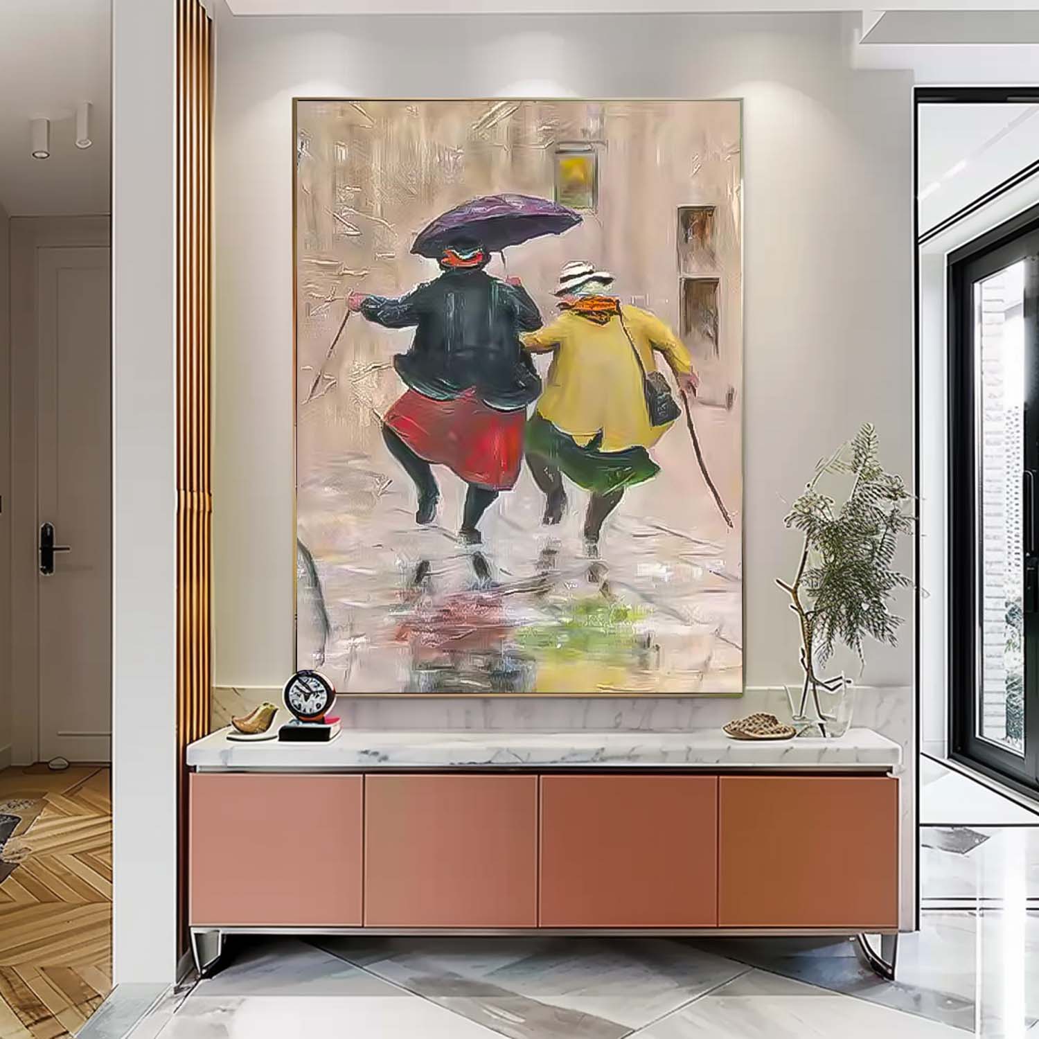 Wall Art Figurative Street Elegant Warm