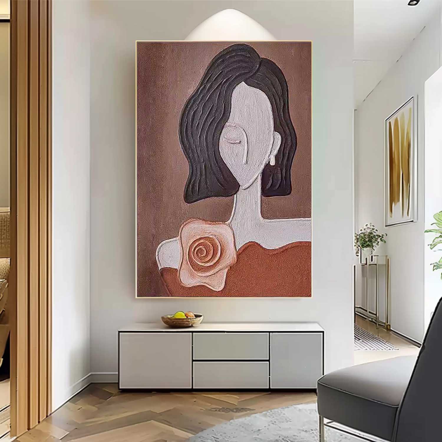Wall Art Minimalist Fashion Figure Chic