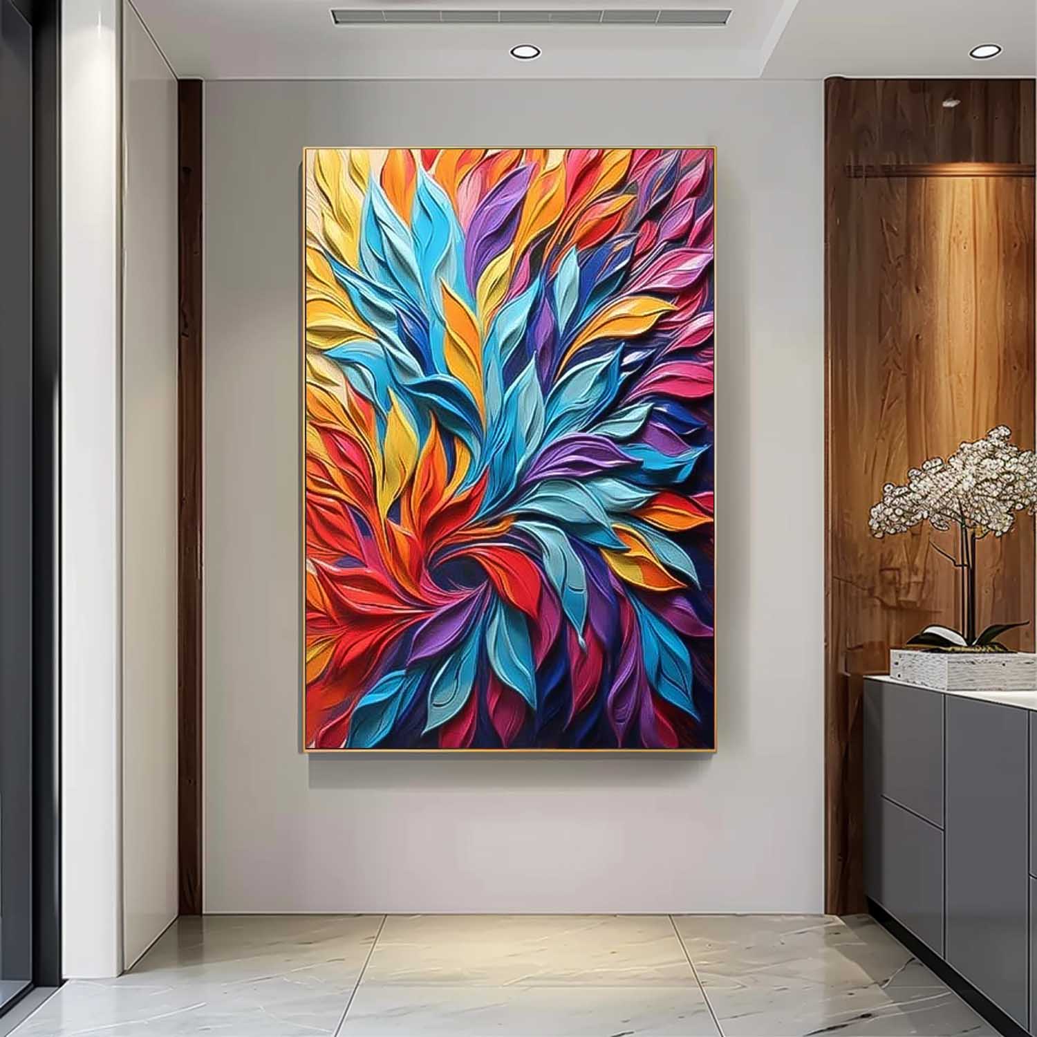 Wall Art Impasto Abstract Swirling Energetic
