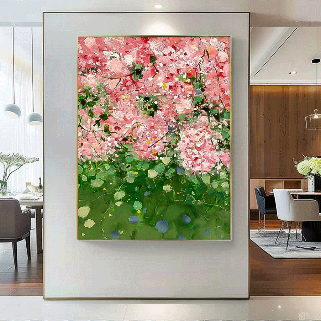 Wall Art Impasto Flower Modern Cheerful