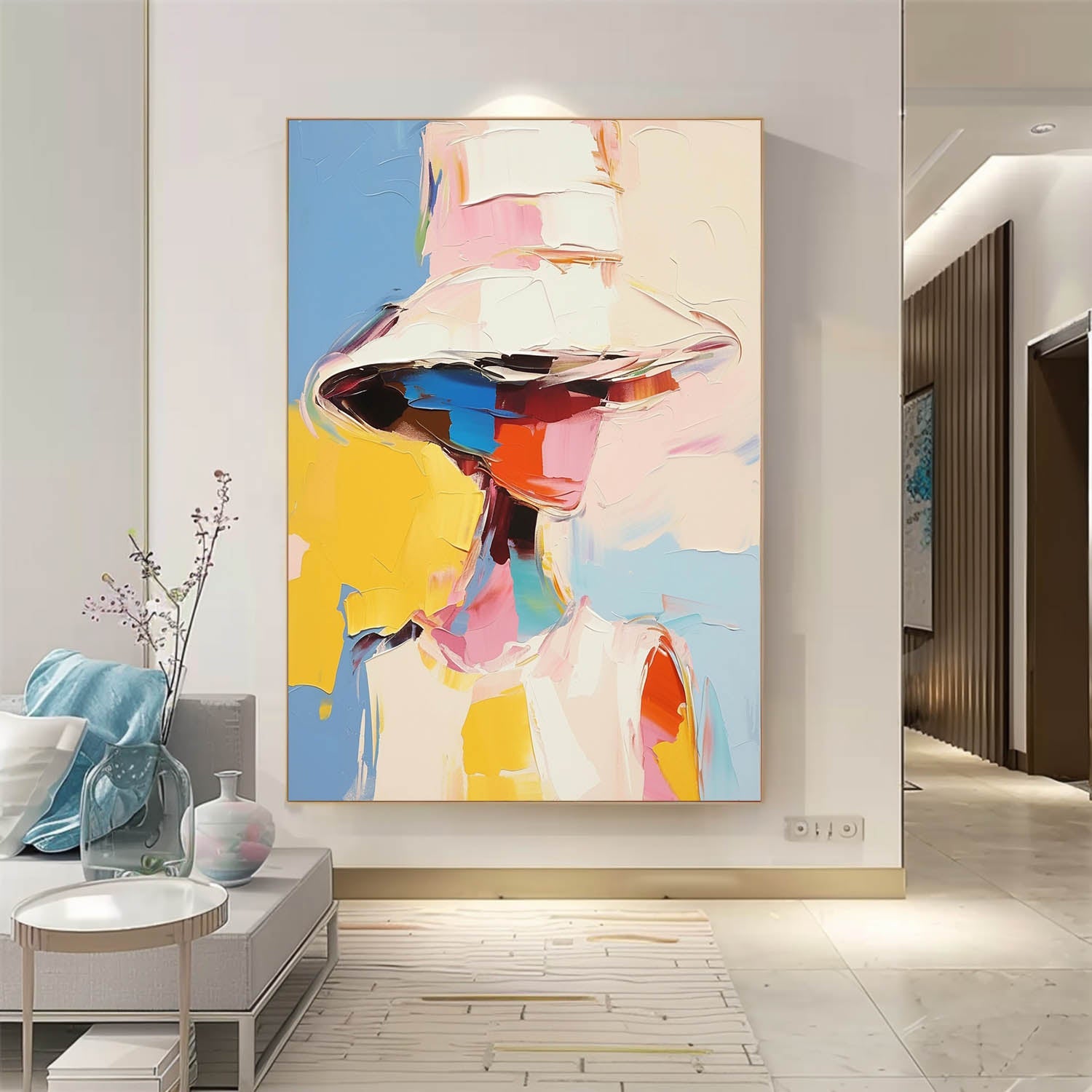 Wall Art Impasto People Elegant Emotional Abstract