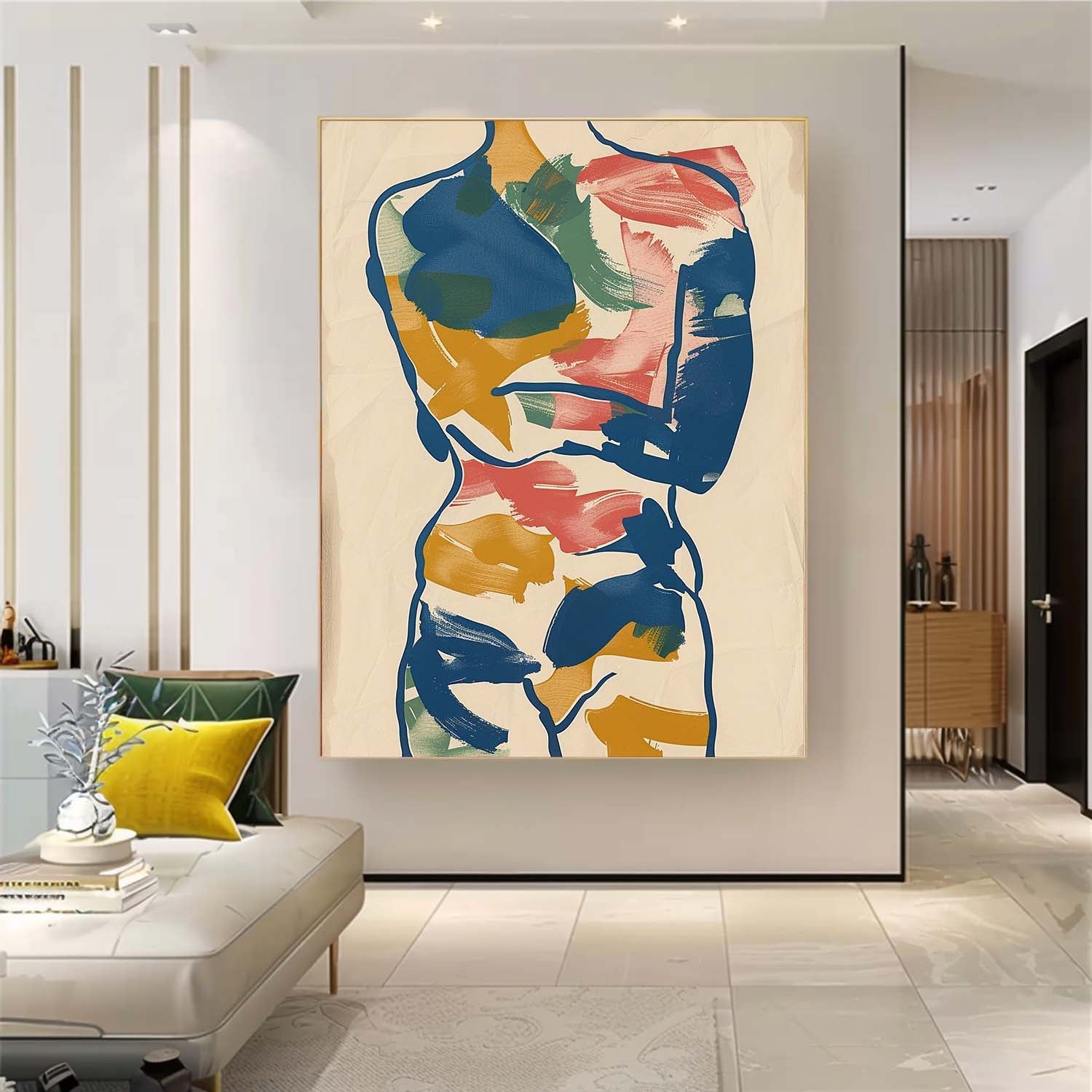 Wall Art Figurative Minimalist Line Painterly