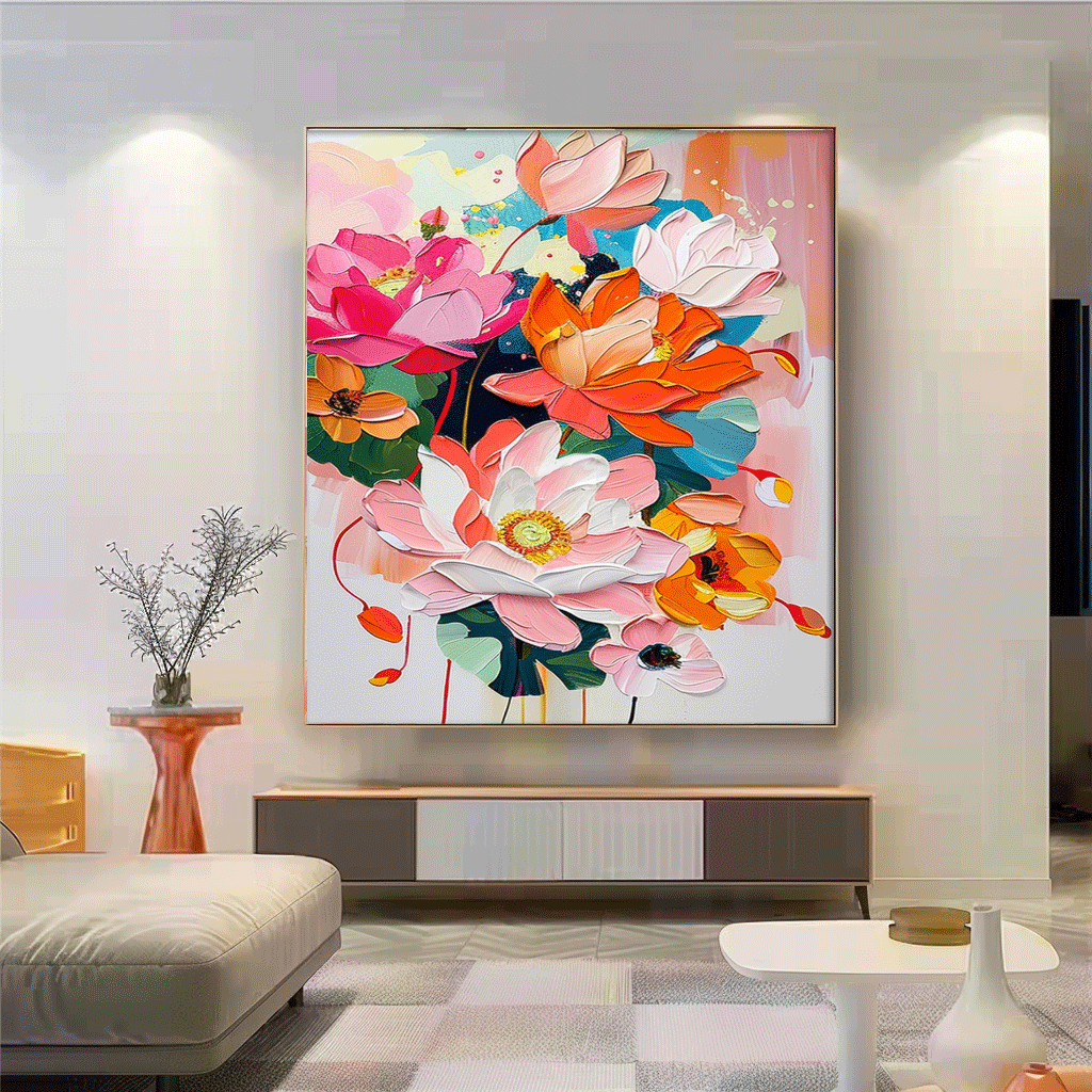 Wall Art Cheerful Lively Spring Vibrant Floral