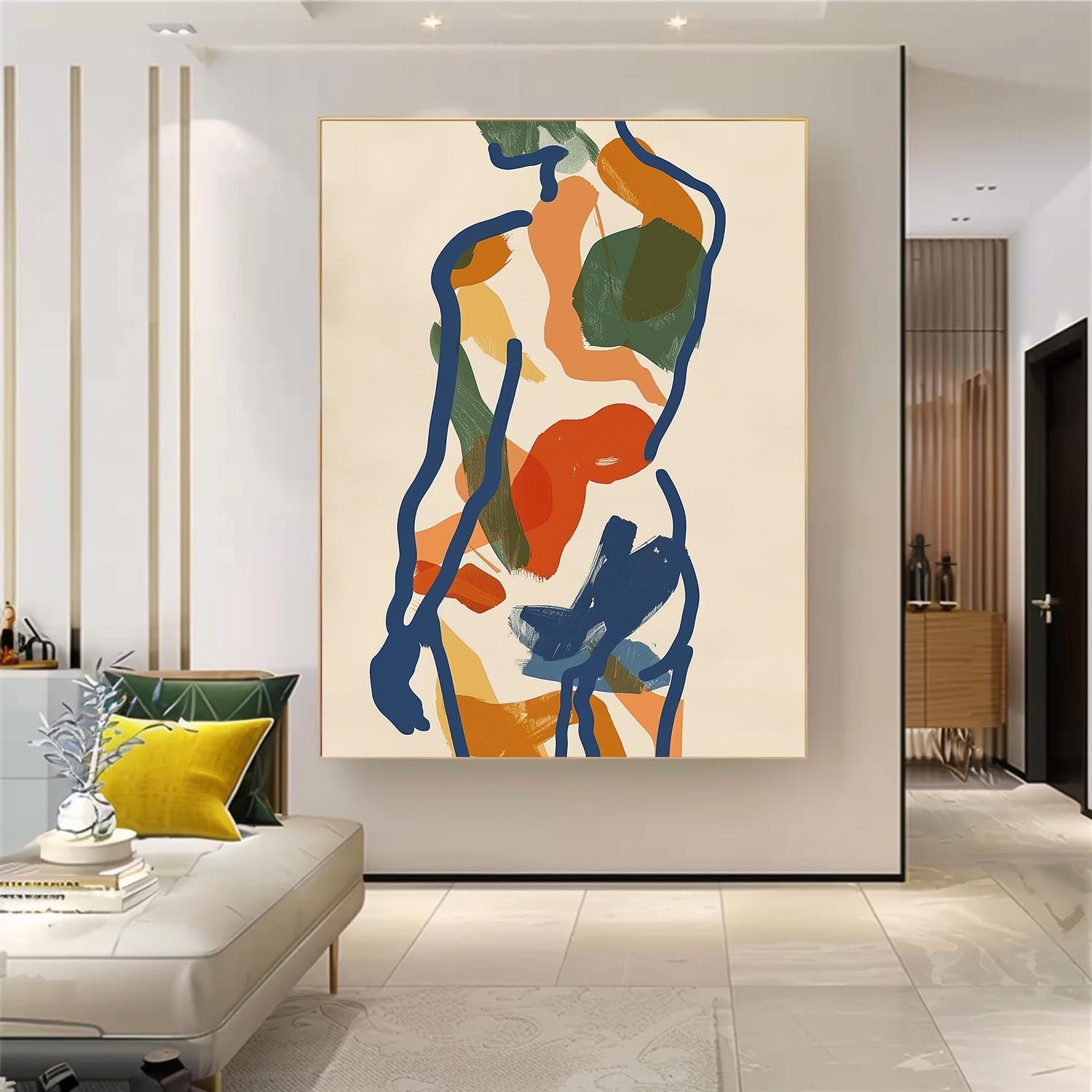 Wall Art People Abstract Line Minimalist