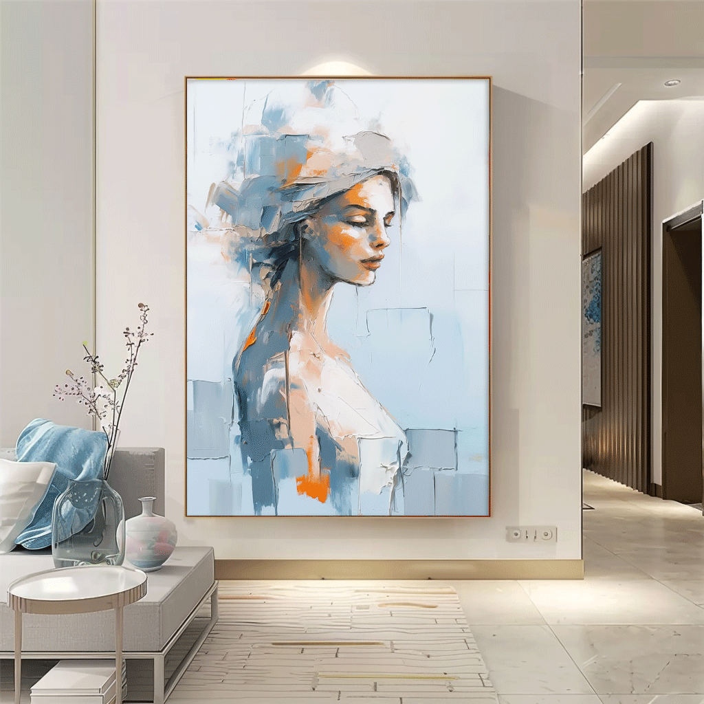 Wall Art People Impasto Floral Modern Abstract