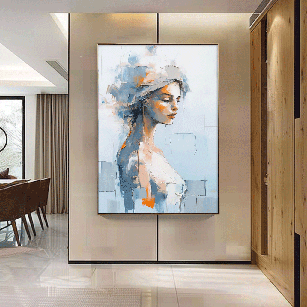 Wall Art People Impasto Floral Modern Abstract
