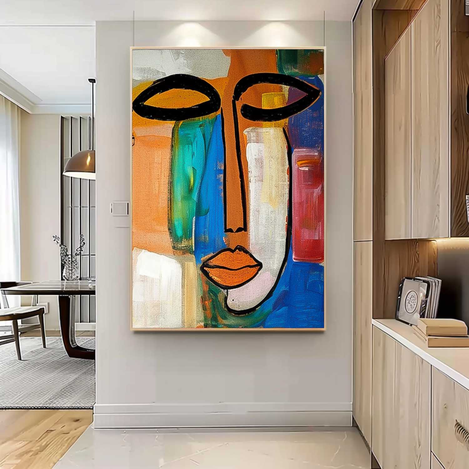 Wall Art Abstract People Vibrant Painterly