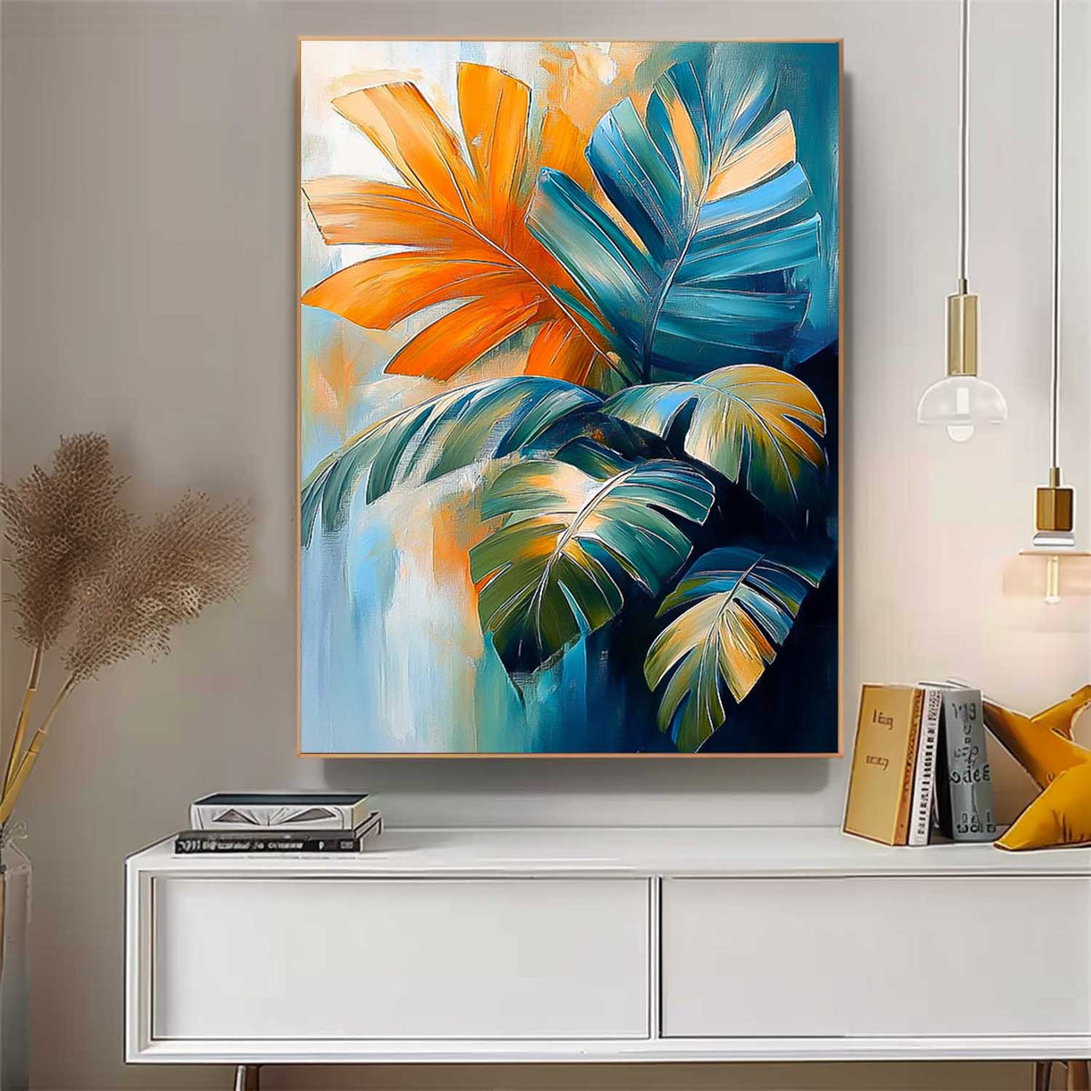 Wall Art Flower Abstract Cubism Maximalist