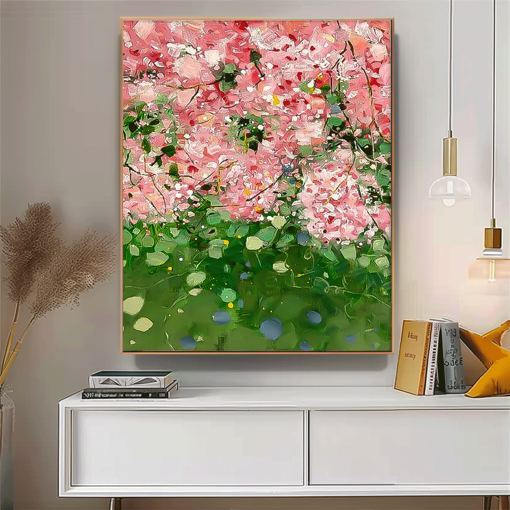 Wall Art Impasto Flower Modern Cheerful