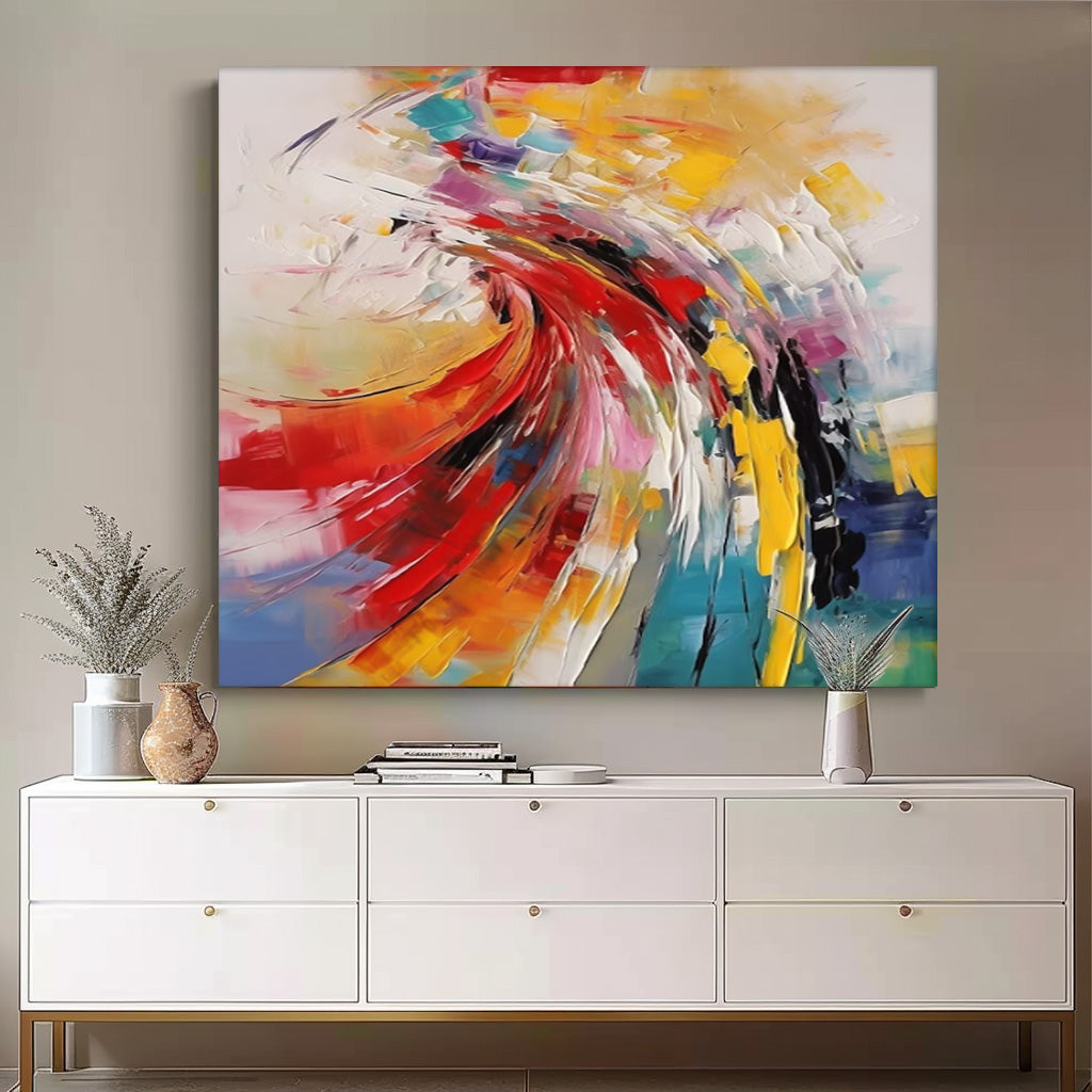 Wall Art Impasto Abstract Swirling Expressionist