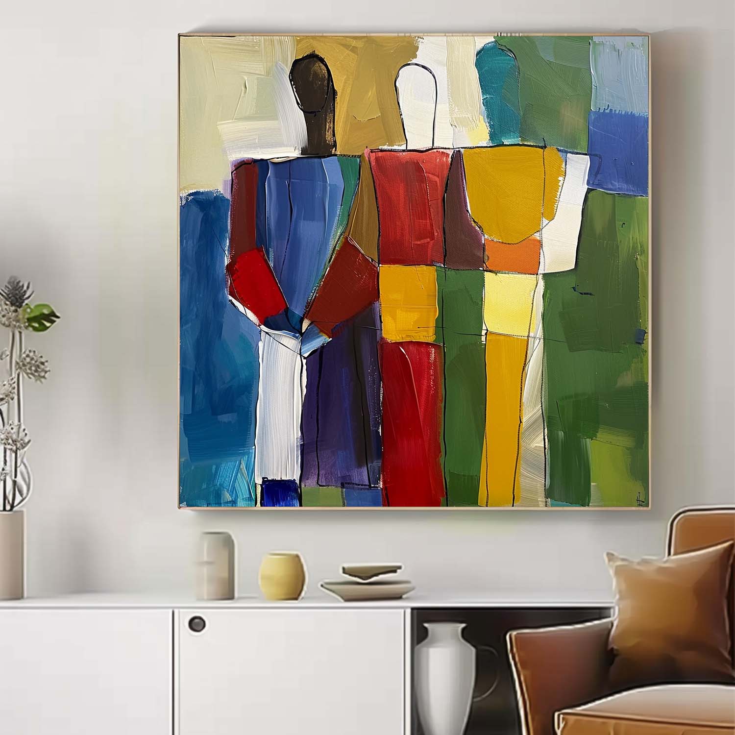 Wall Art Figurative Painterly Geometric Cubist