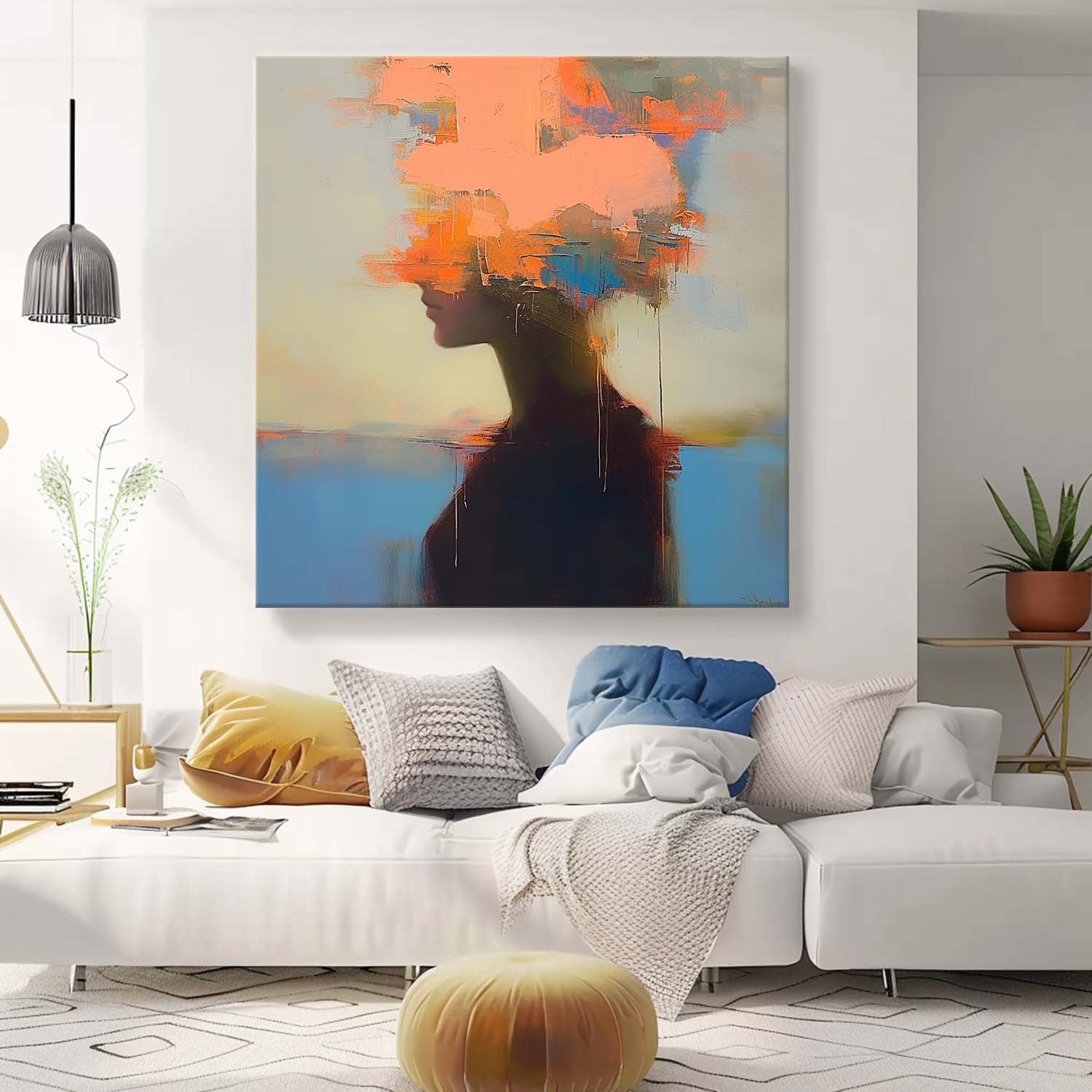 Wall Art People Contemporary Serene Painterly