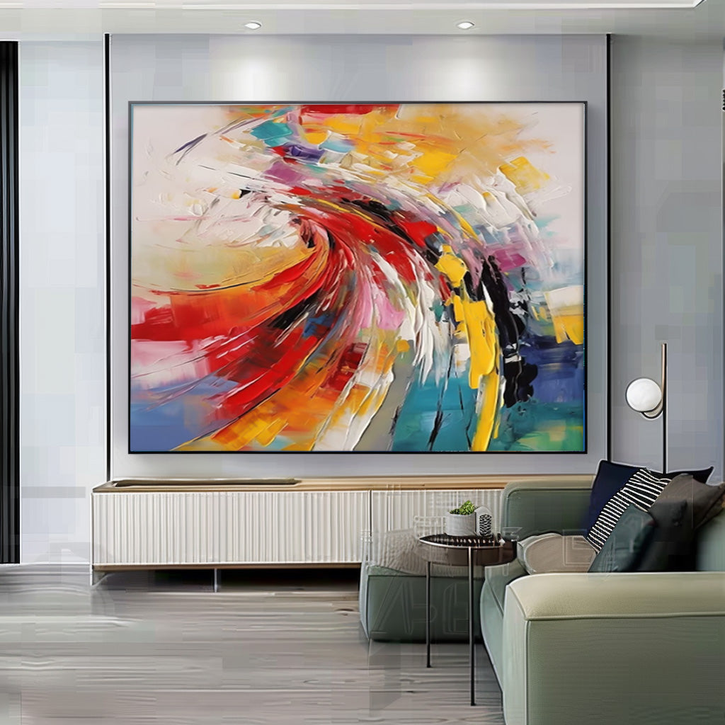 Wall Art Impasto Abstract Swirling Expressionist