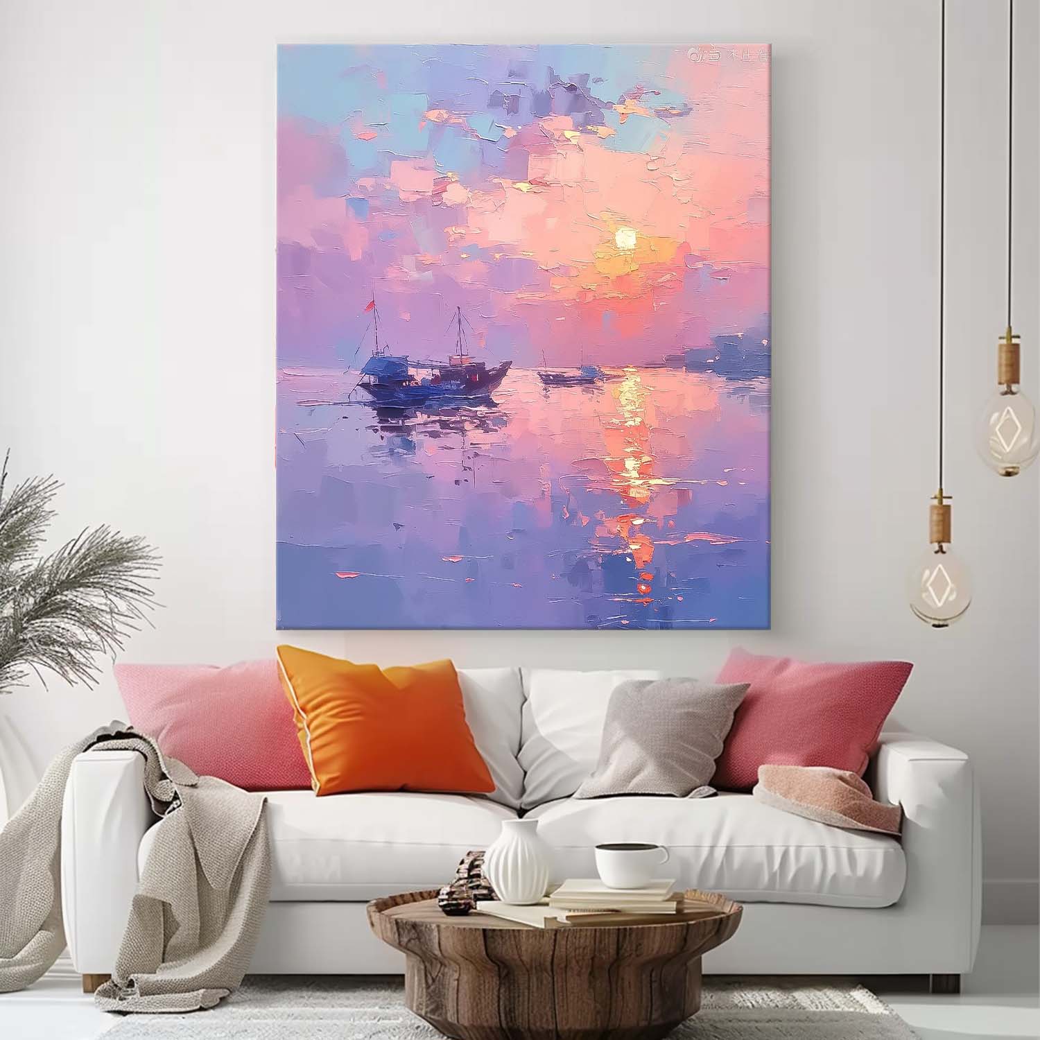 Wall Art Landscape Delicate Painterly Decor