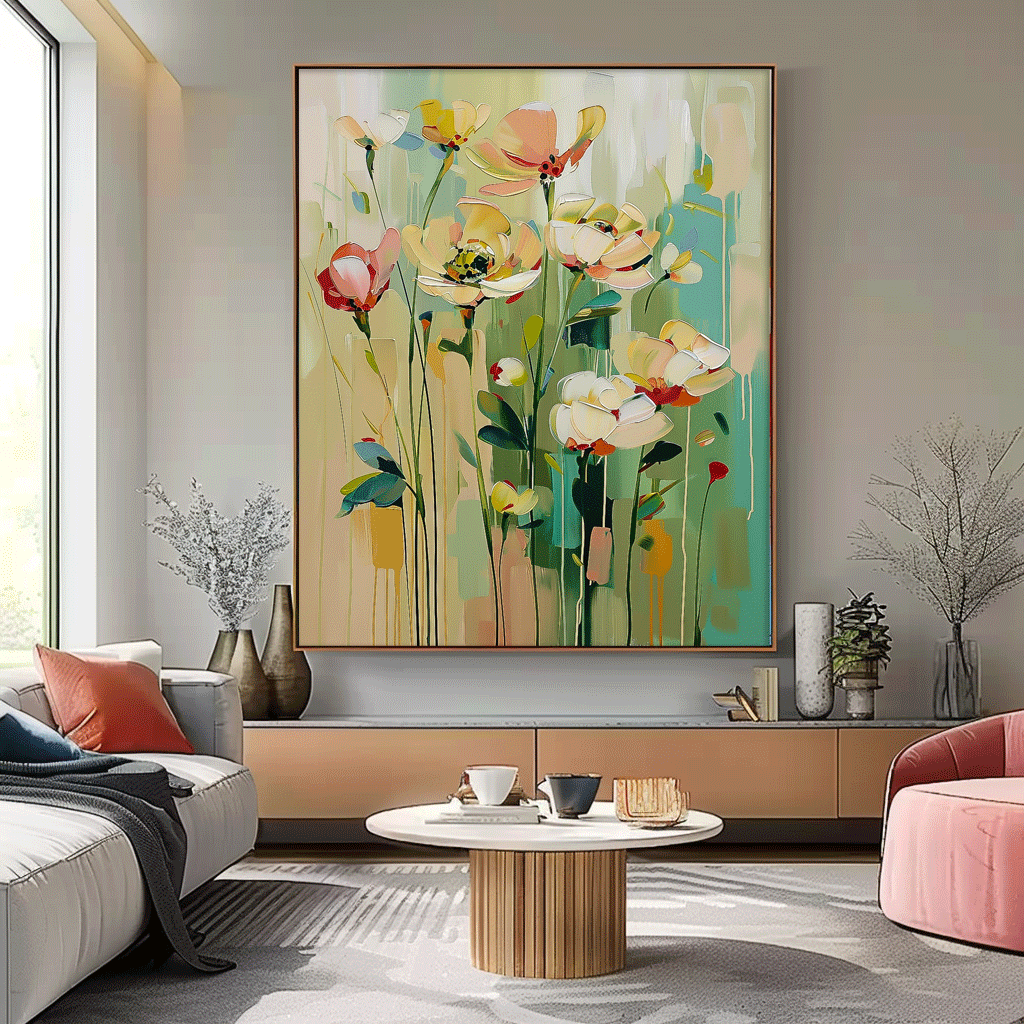 Wall Art Impasto Flower Expressionist Elegant