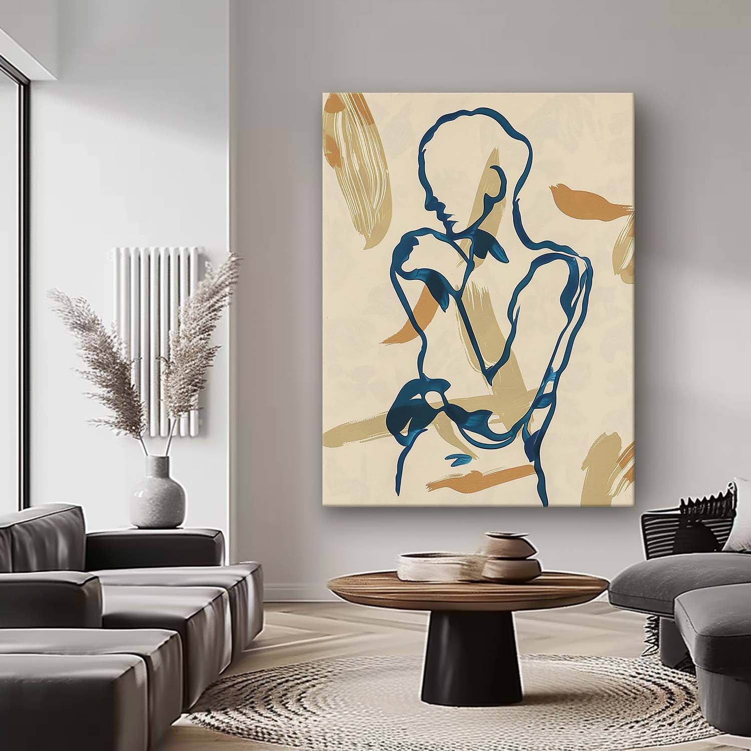 Wall Art People Playful Line Painterly Abstract