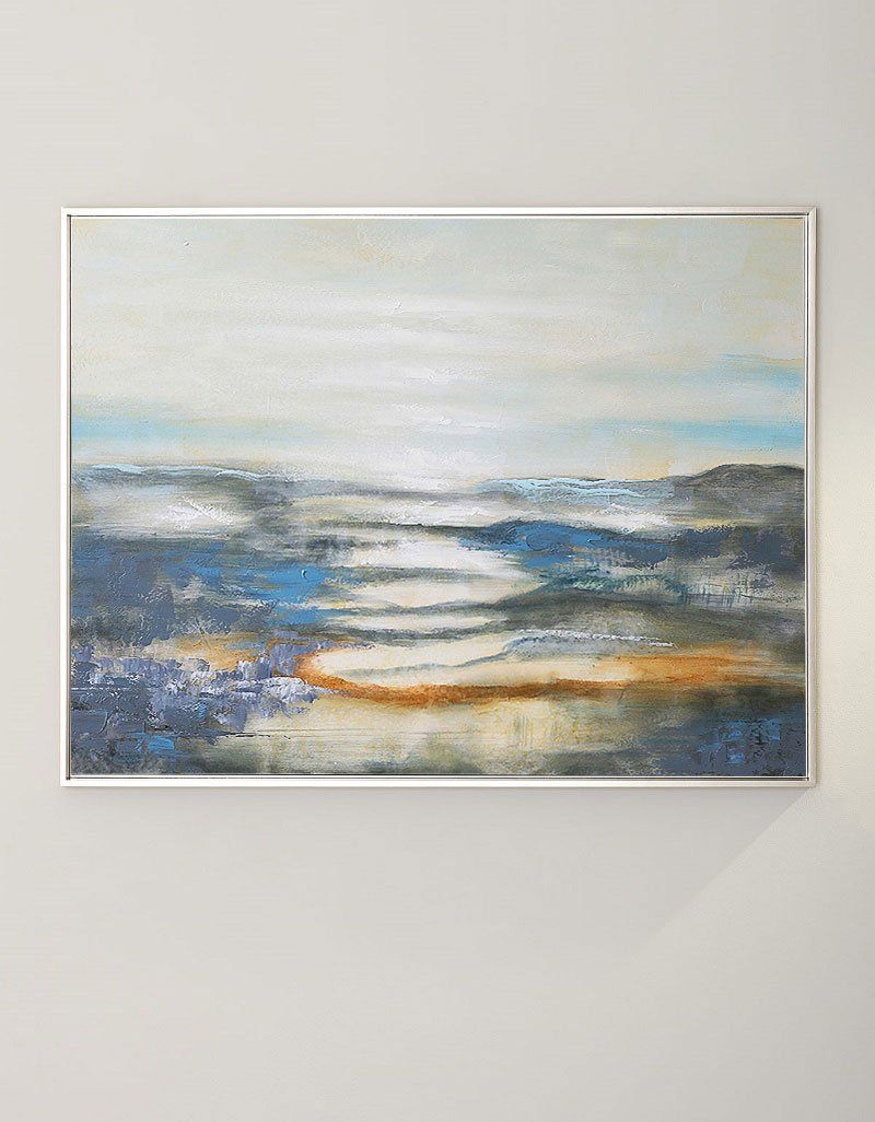 Serene Coastal Horizon Landscape Canvas Wall Art