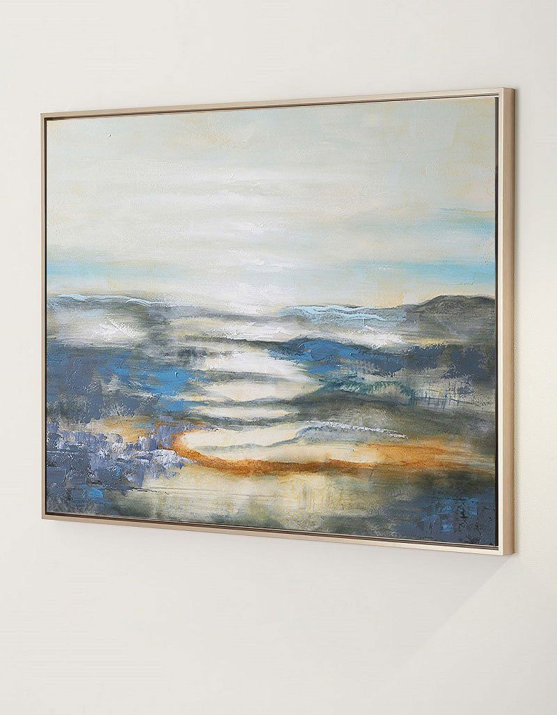 Serene Coastal Horizon Landscape Canvas Wall Art